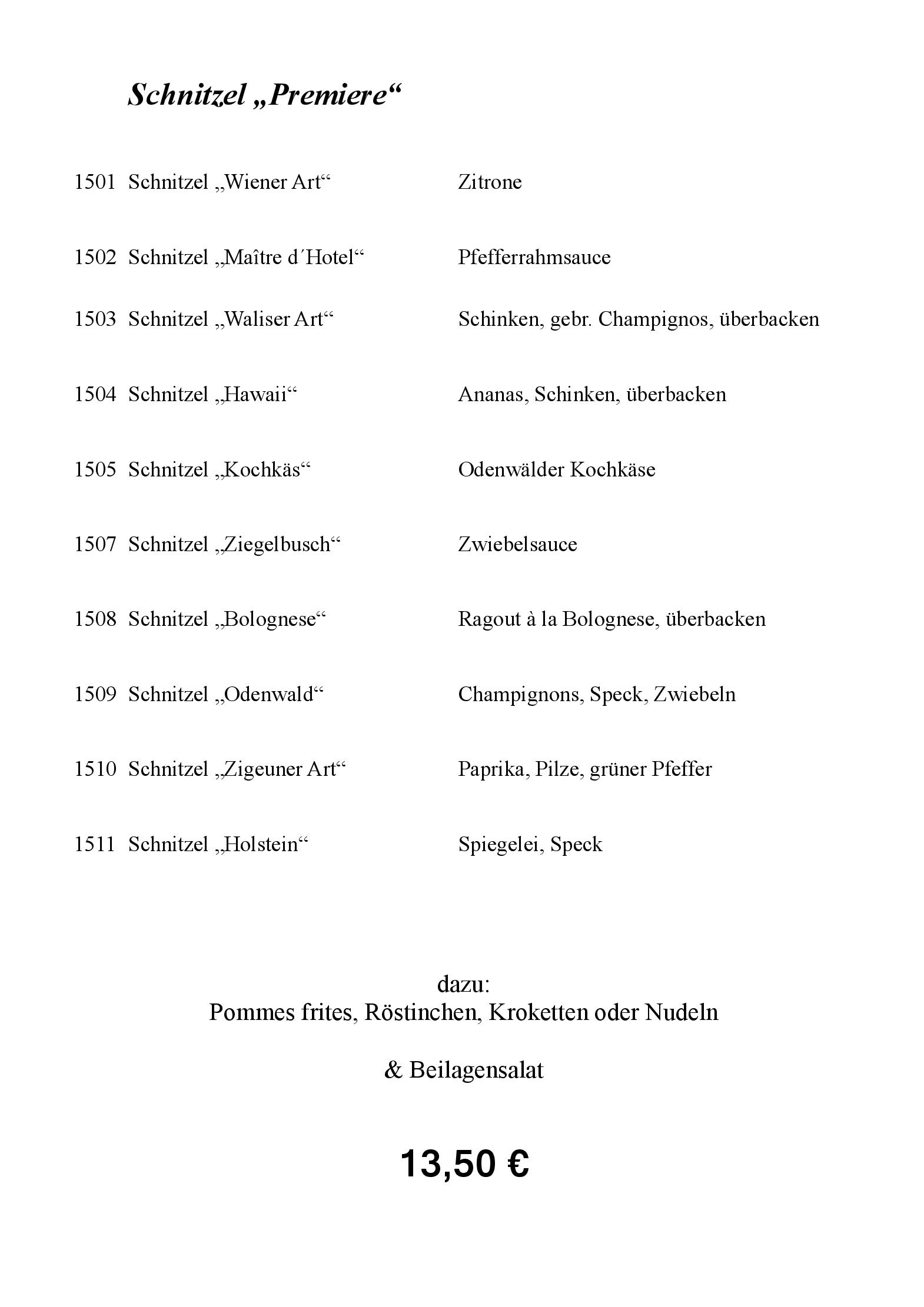 Speisekarte Ziegelbusch in Darmstadt, Seite 12