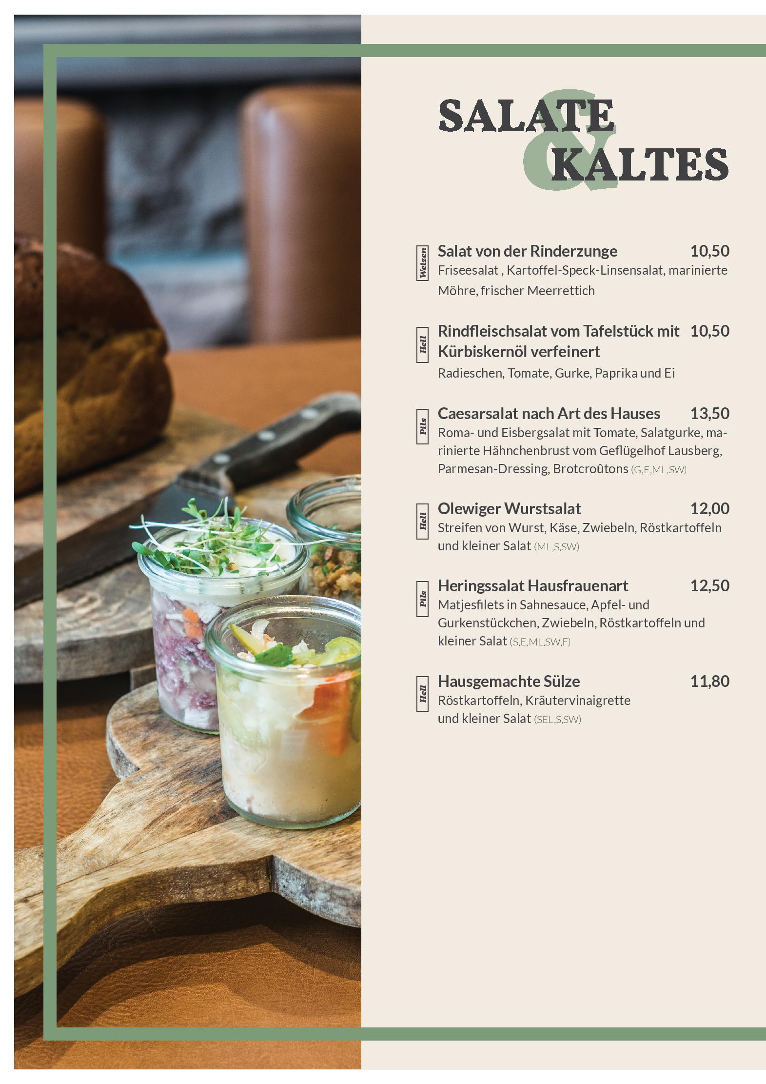 Speisekarte Blesius Garten in Trier, Seite 4