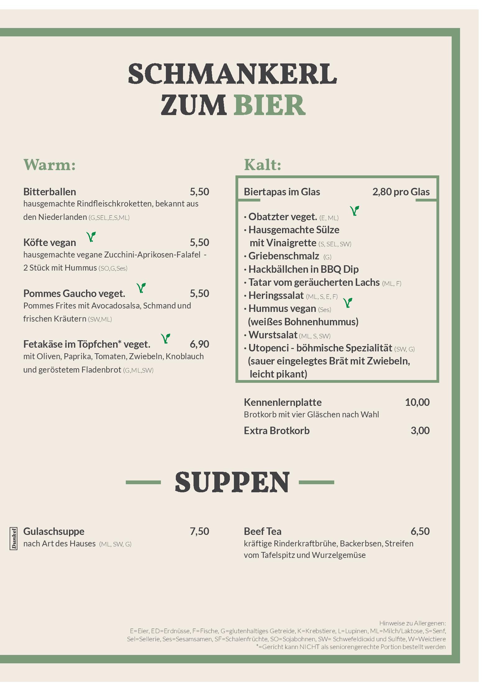 Speisekarte Blesius Garten in Trier, Seite 5