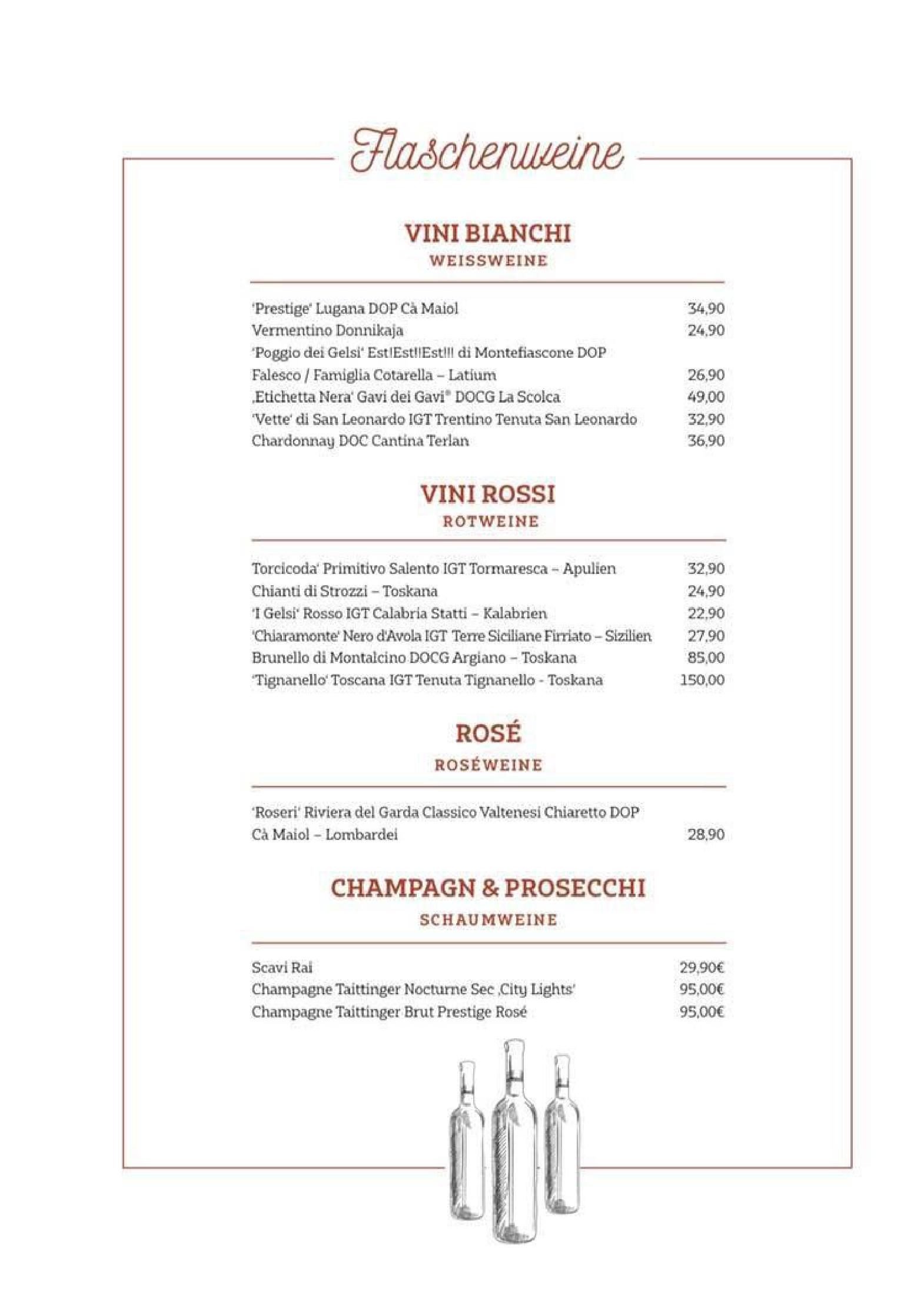 Speisekarte Ristorante Torri in Mayen, Seite 1