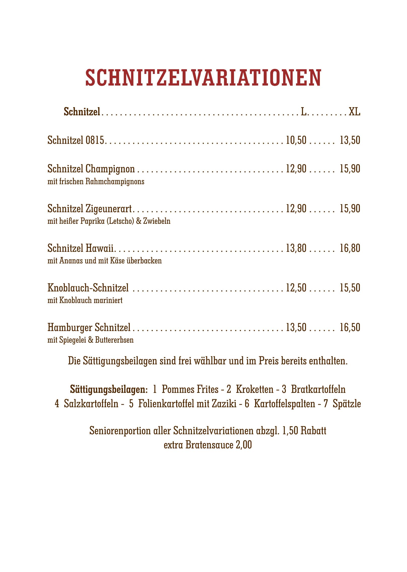 Speisekarte Landhotel & Brauhaus Prignitzer Hof in Pritzwalk, Seite 2