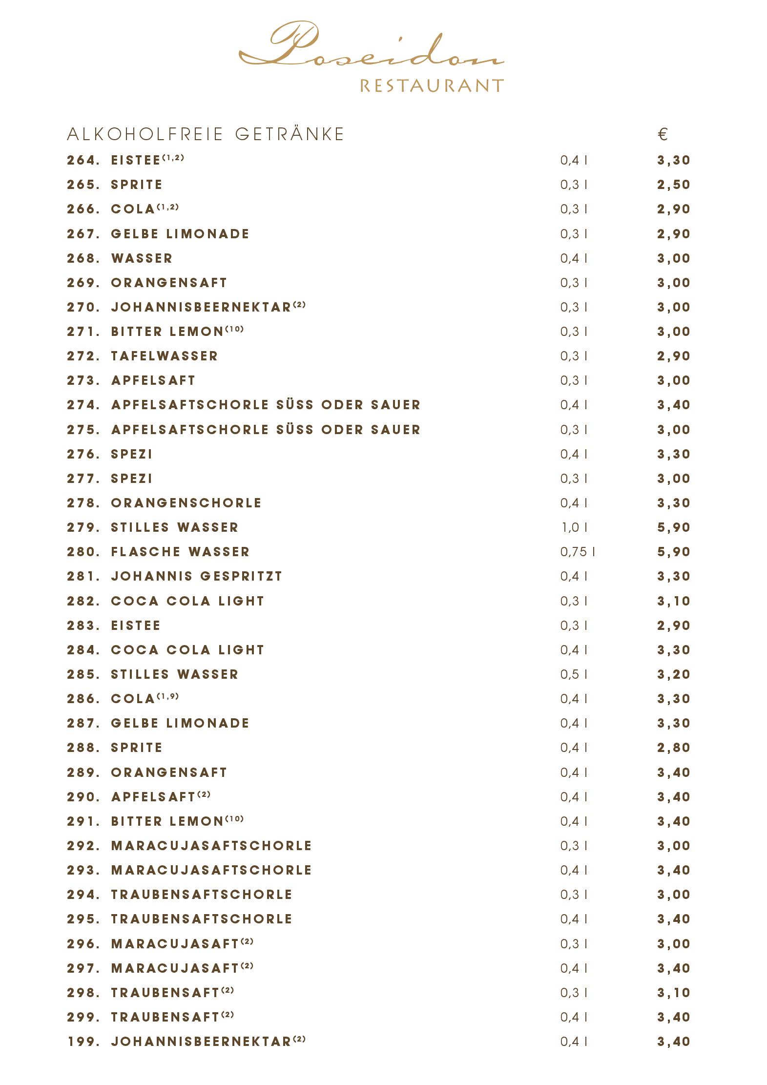 Speisekarte Restaurant Poseidon in Ingolstadt, Seite 10