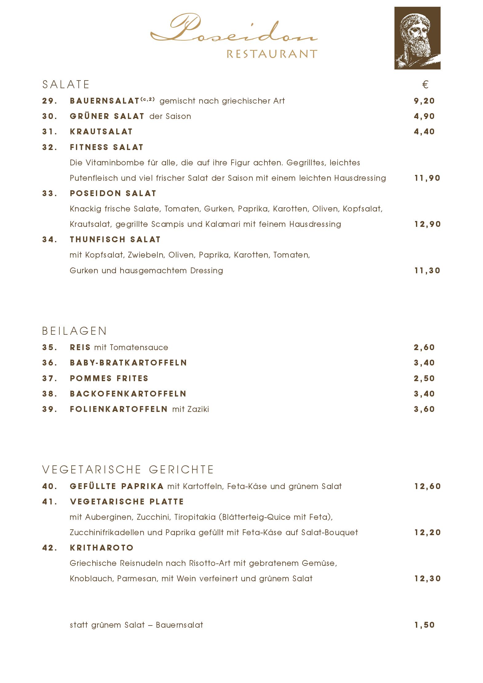 Speisekarte Restaurant Poseidon in Ingolstadt, Seite 3