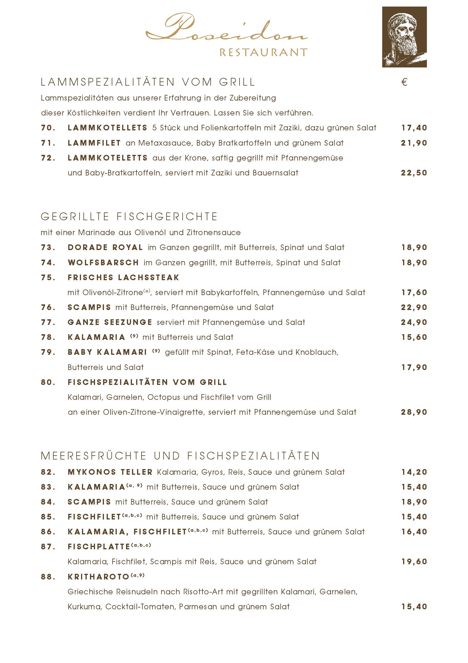 Speisekarte Restaurant Poseidon in Ingolstadt, Seite 5