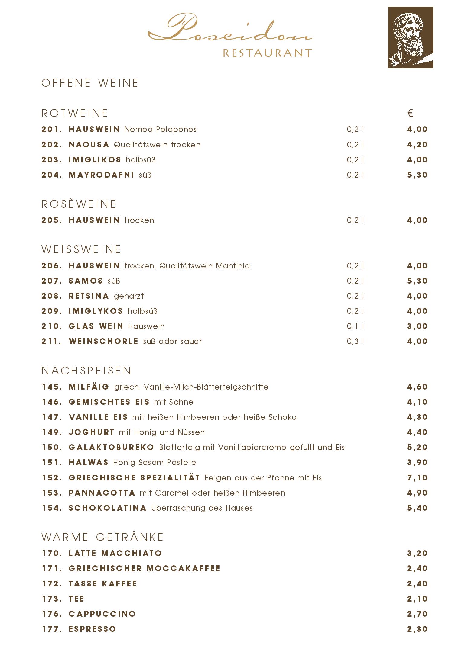 Speisekarte Restaurant Poseidon in Ingolstadt, Seite 7