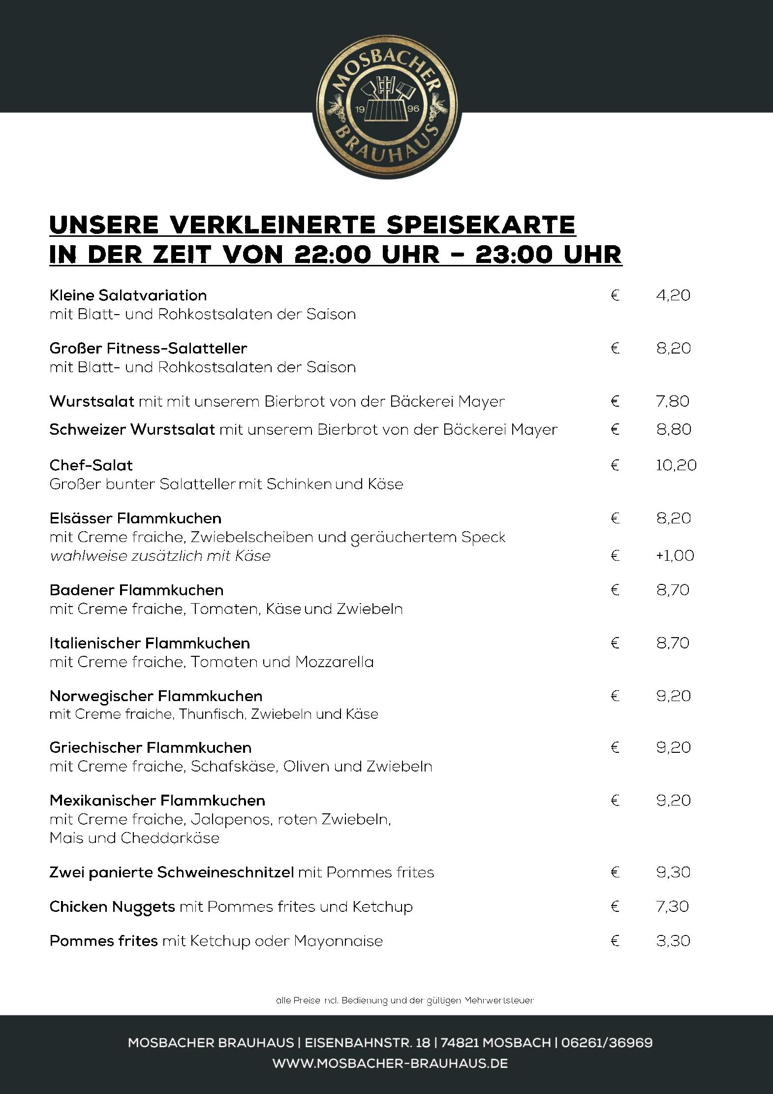 Speisekarte Mosbacher Brauhaus in Mosbach, Seite 7