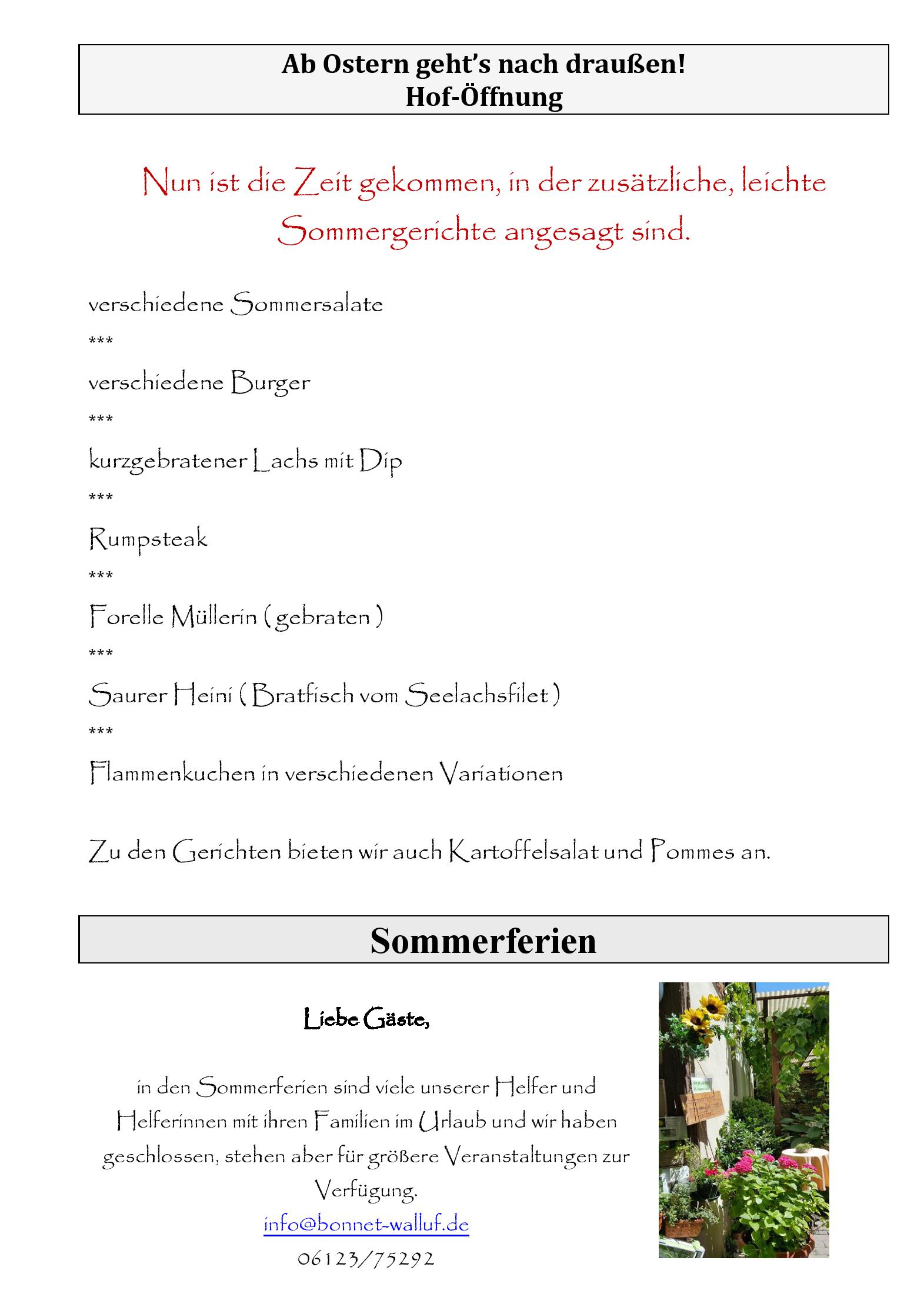 Speisekarte Bonnets Wein-Cabinet in Walluf, Seite 21