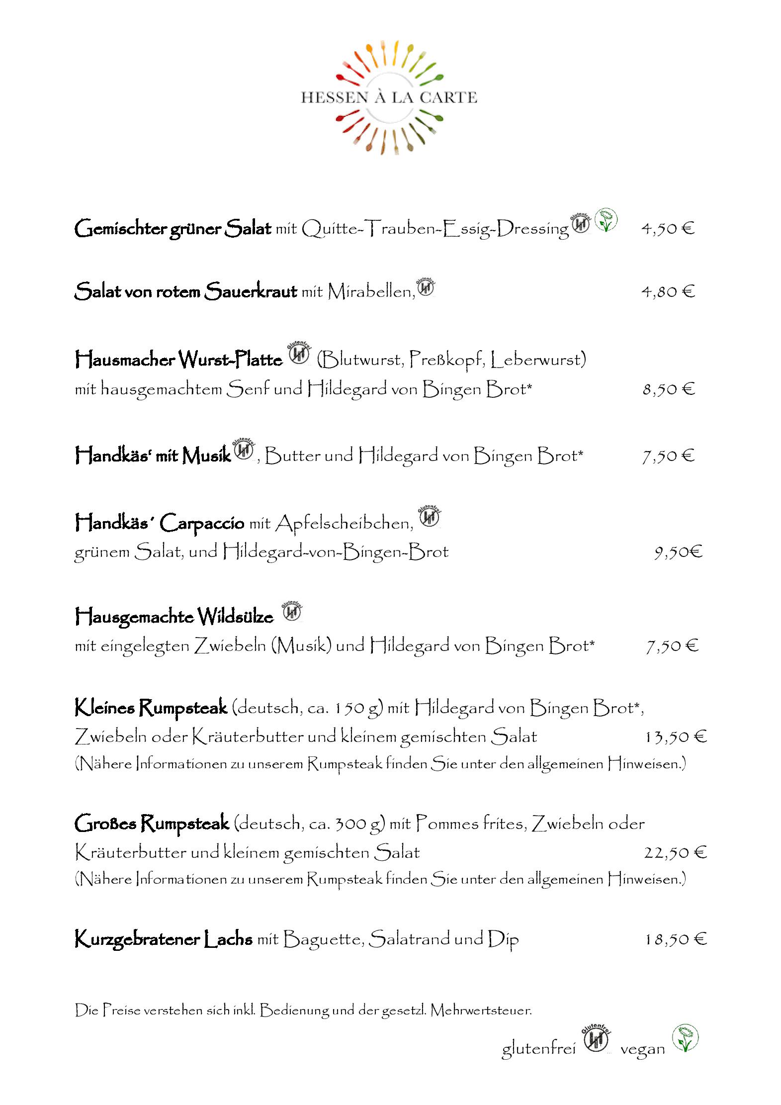 Speisekarte Bonnets Wein-Cabinet in Walluf, Seite 7