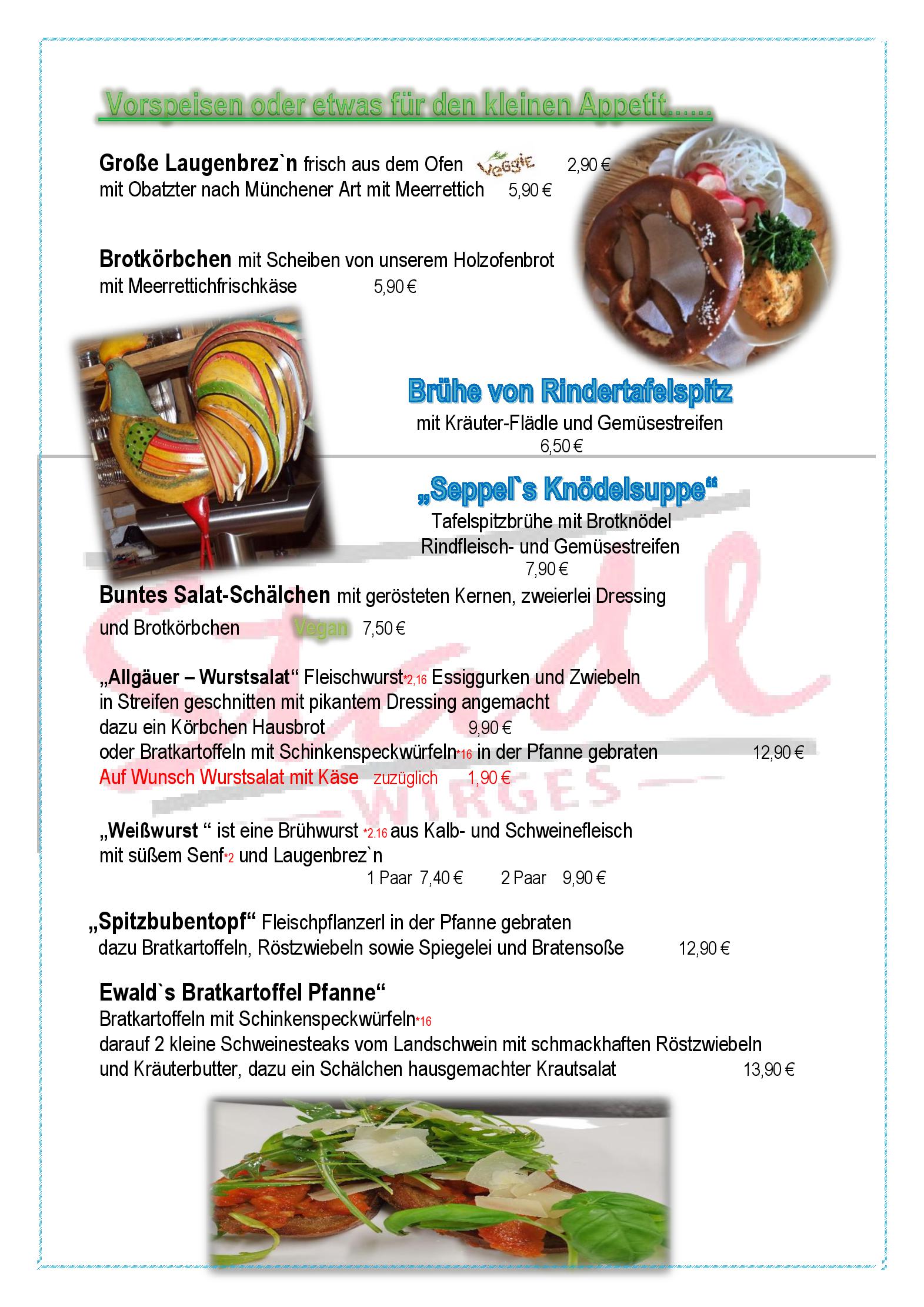 Speisekarte Stadl in Wirges, Seite 7