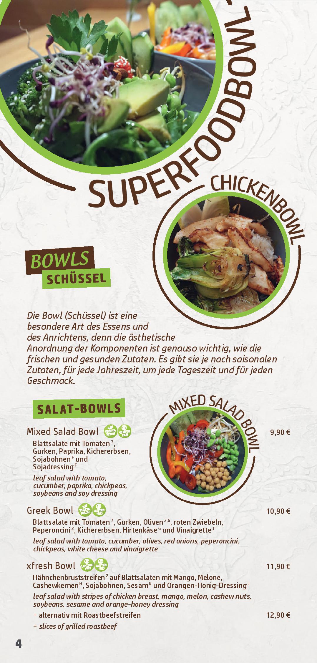 Speisekarte xfresh - coffee & foodlounge in Dresden, Seite 6