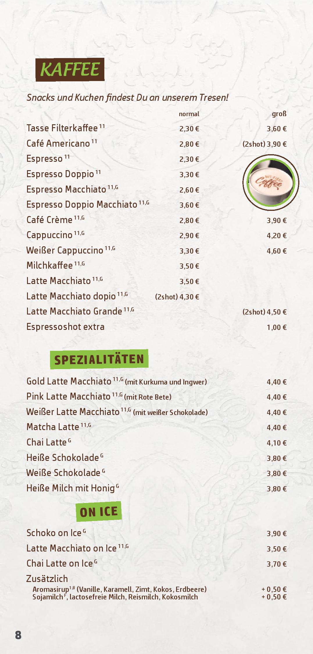 Speisekarte xfresh - coffee & foodlounge in Dresden, Seite 24