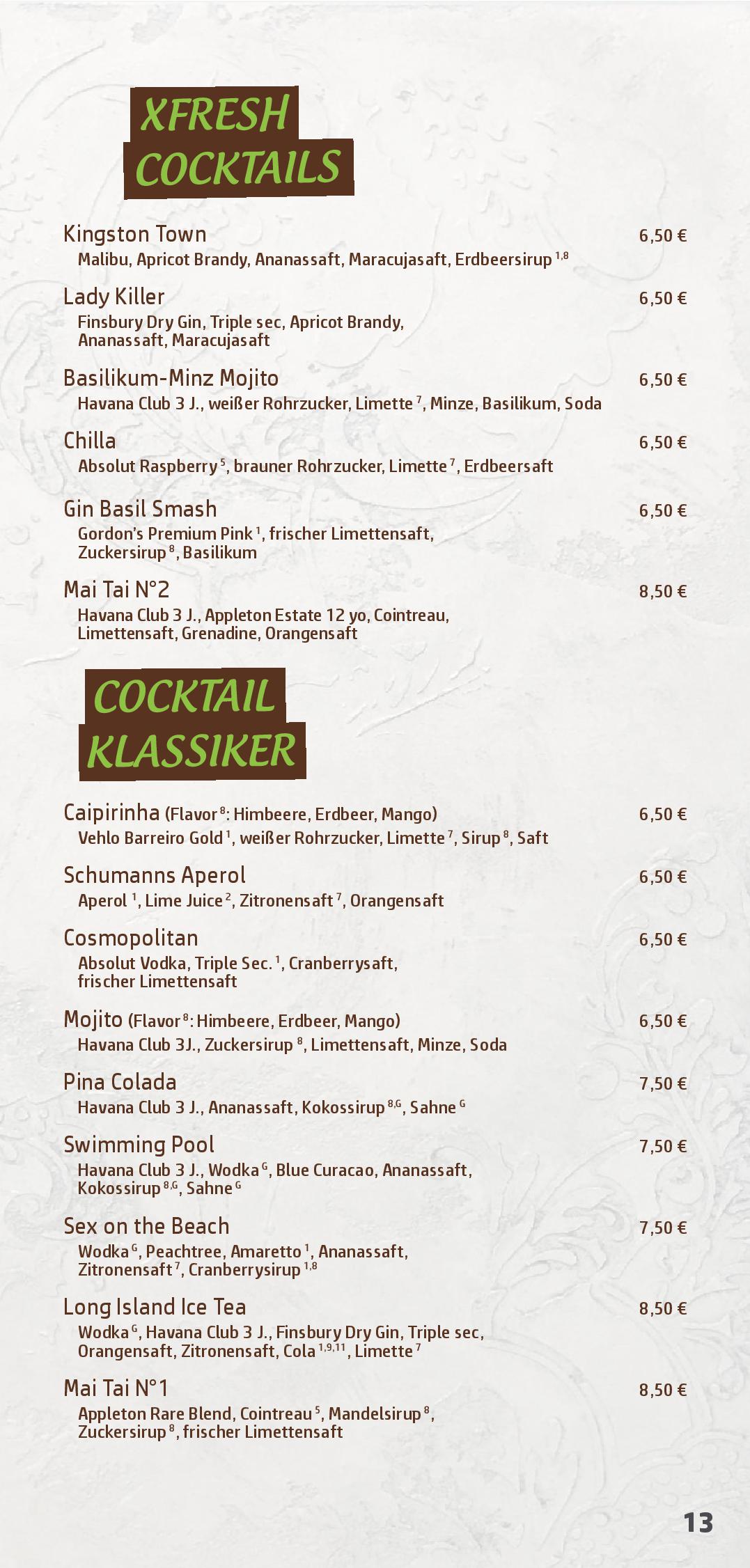 Speisekarte xfresh - coffee & foodlounge in Dresden, Seite 29