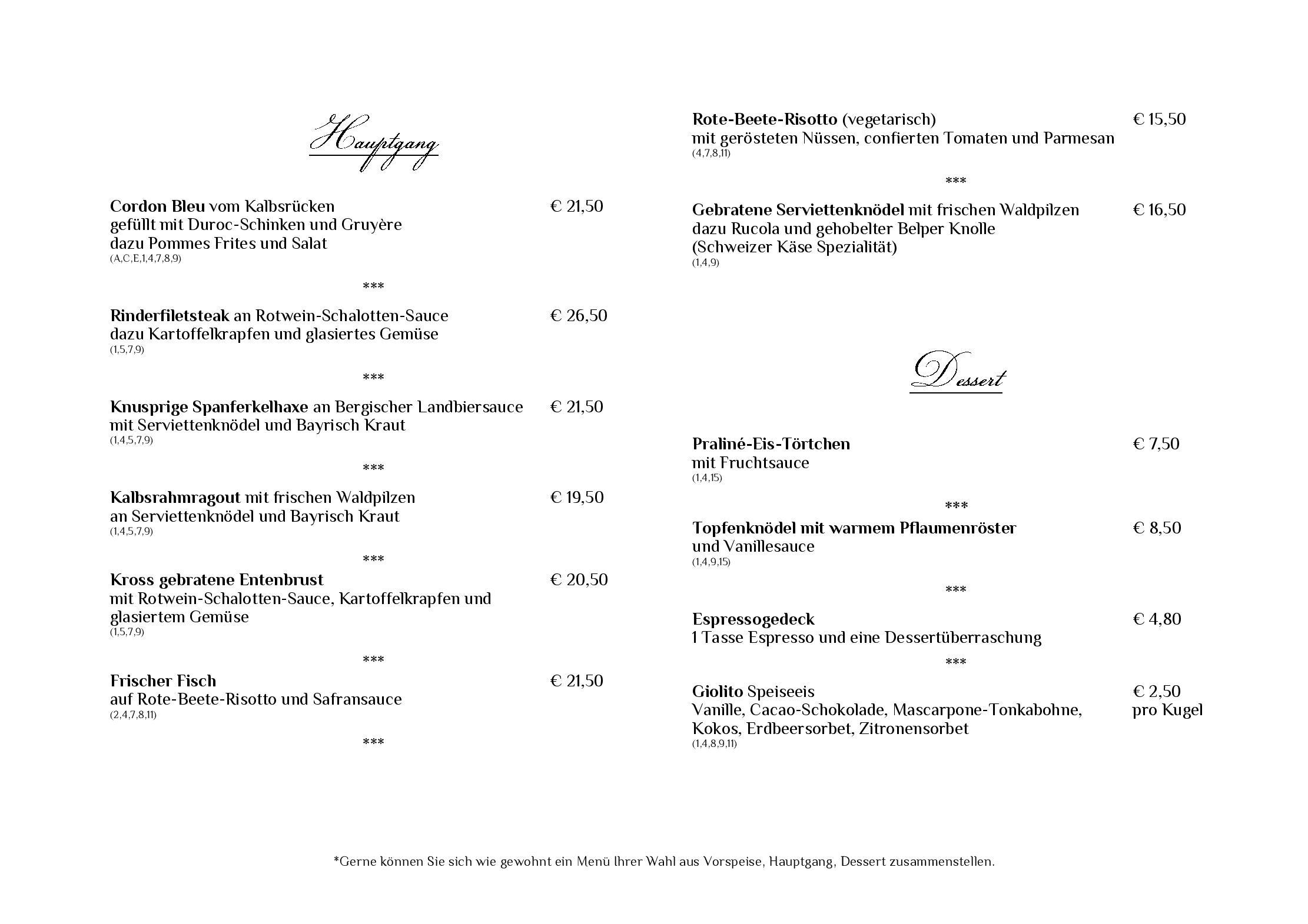 Speisekarte Restaurant Eimermacher in Engelskirchen, Seite 3