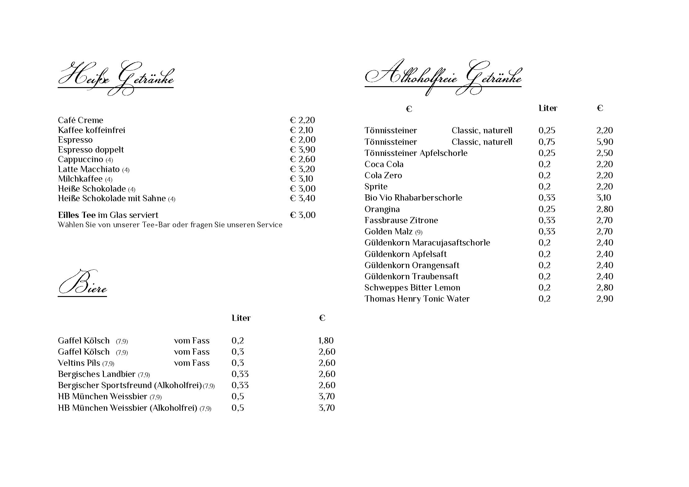 Speisekarte Restaurant Eimermacher in Engelskirchen, Seite 6