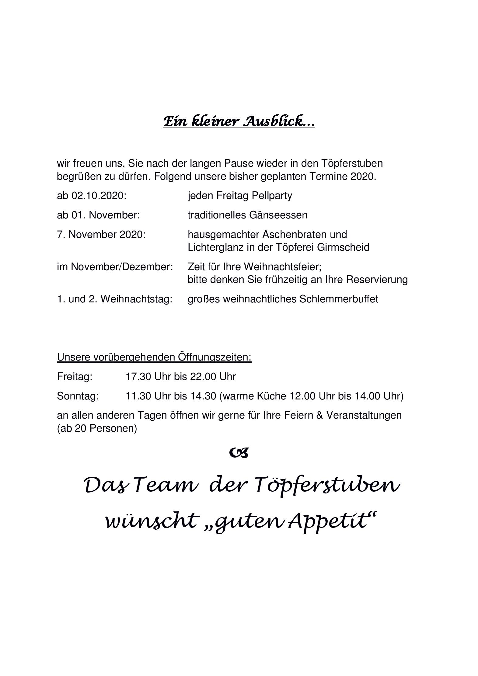 Speisekarte Restaurant Töpferstuben  in Höhr-Grenzhausen , Seite 4