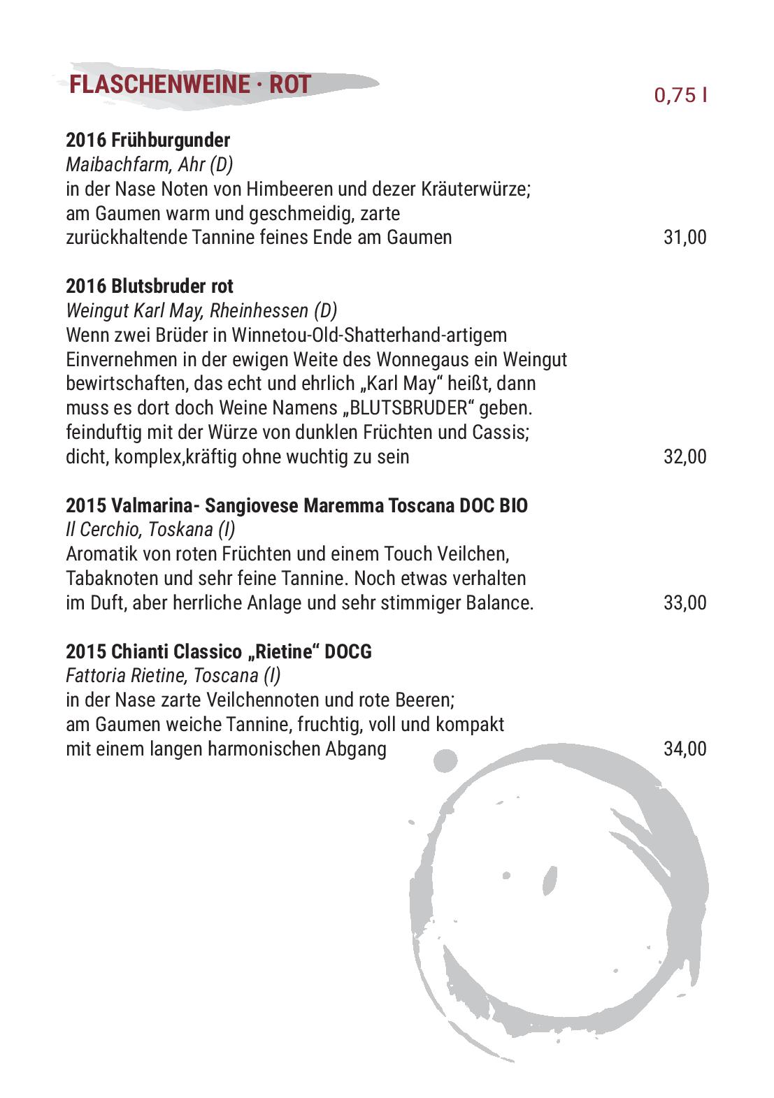 Speisekarte Lewy Wein-Bistro in Potsdam, Seite 25