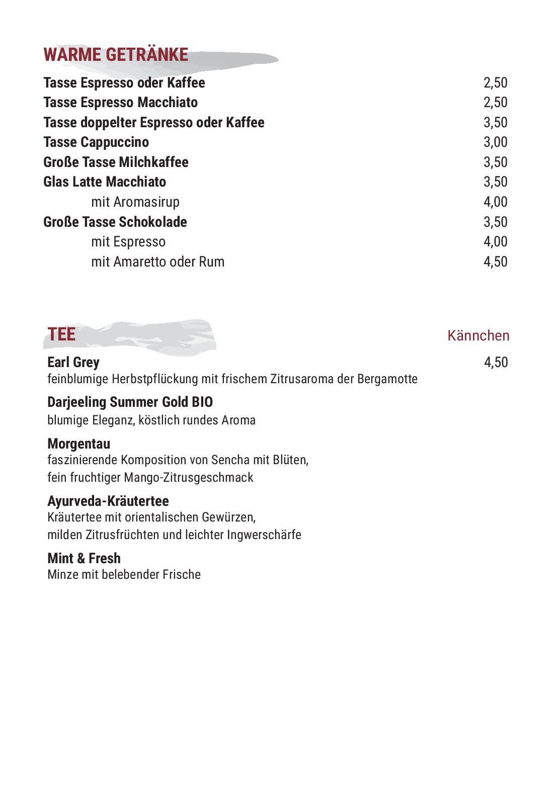 Speisekarte Lewy Wein-Bistro in Potsdam, Seite 27