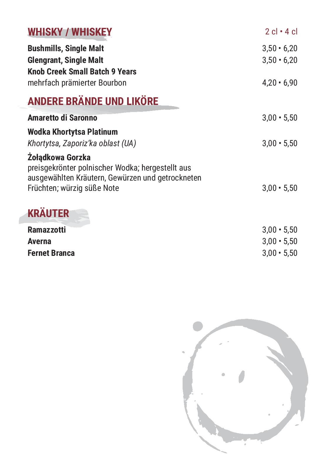 Speisekarte Lewy Wein-Bistro in Potsdam, Seite 29