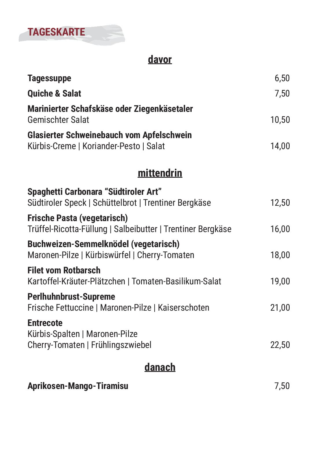 Speisekarte Lewy Wein-Bistro in Potsdam, Seite 18