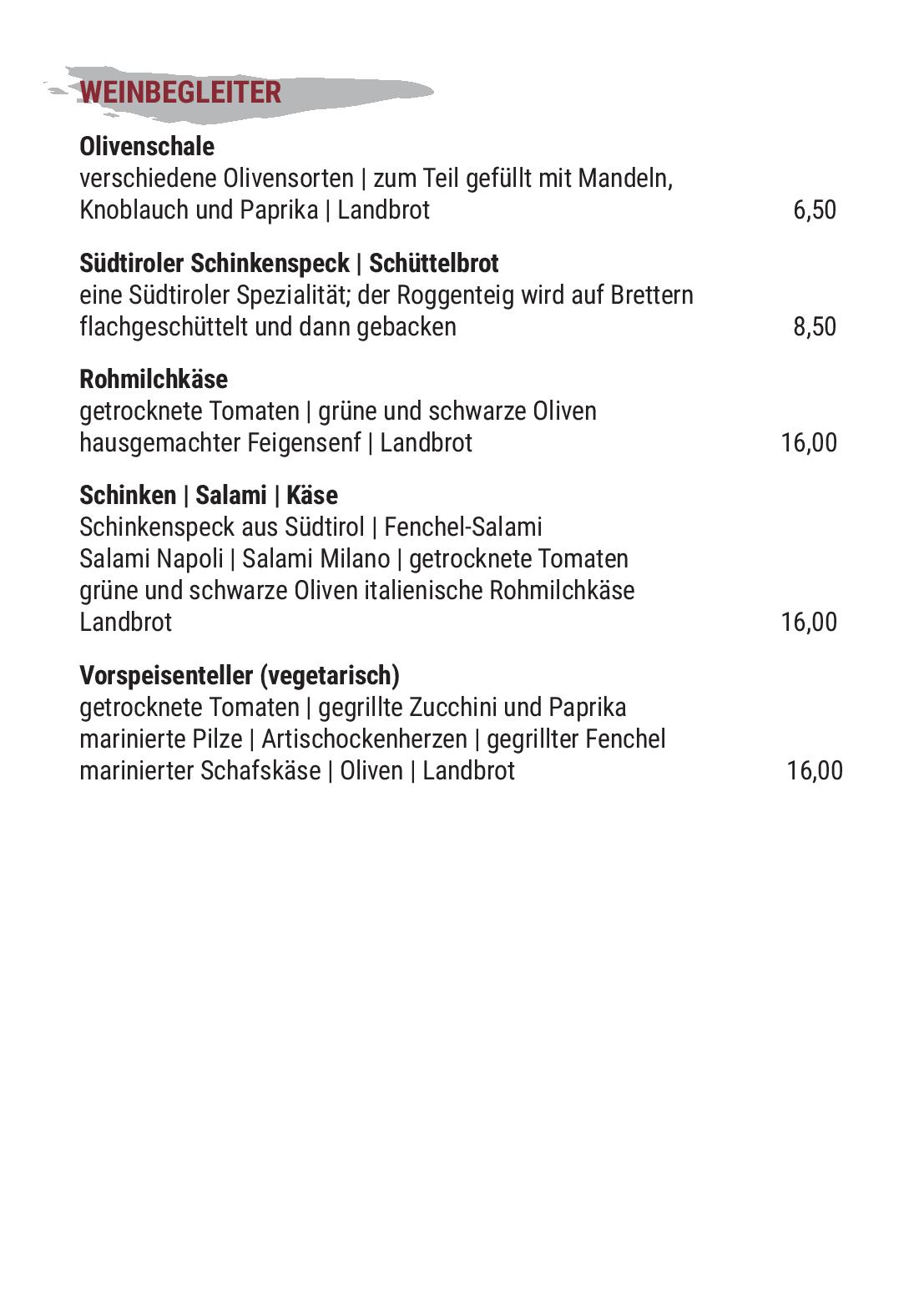 Speisekarte Lewy Wein-Bistro in Potsdam, Seite 19