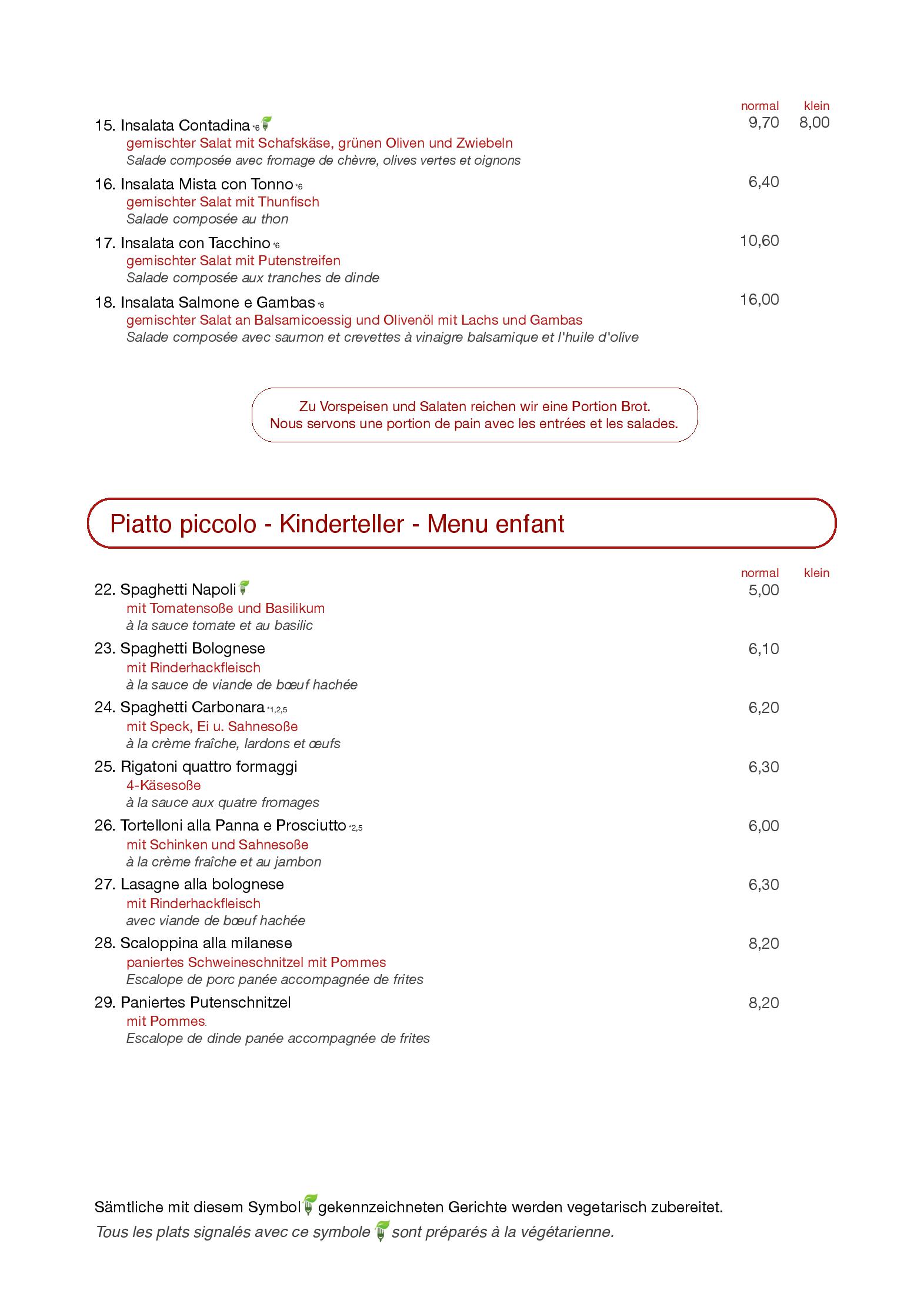 Speisekarte Pizzeria Rustica in Breisach in Breisach am Rhein, Seite 3
