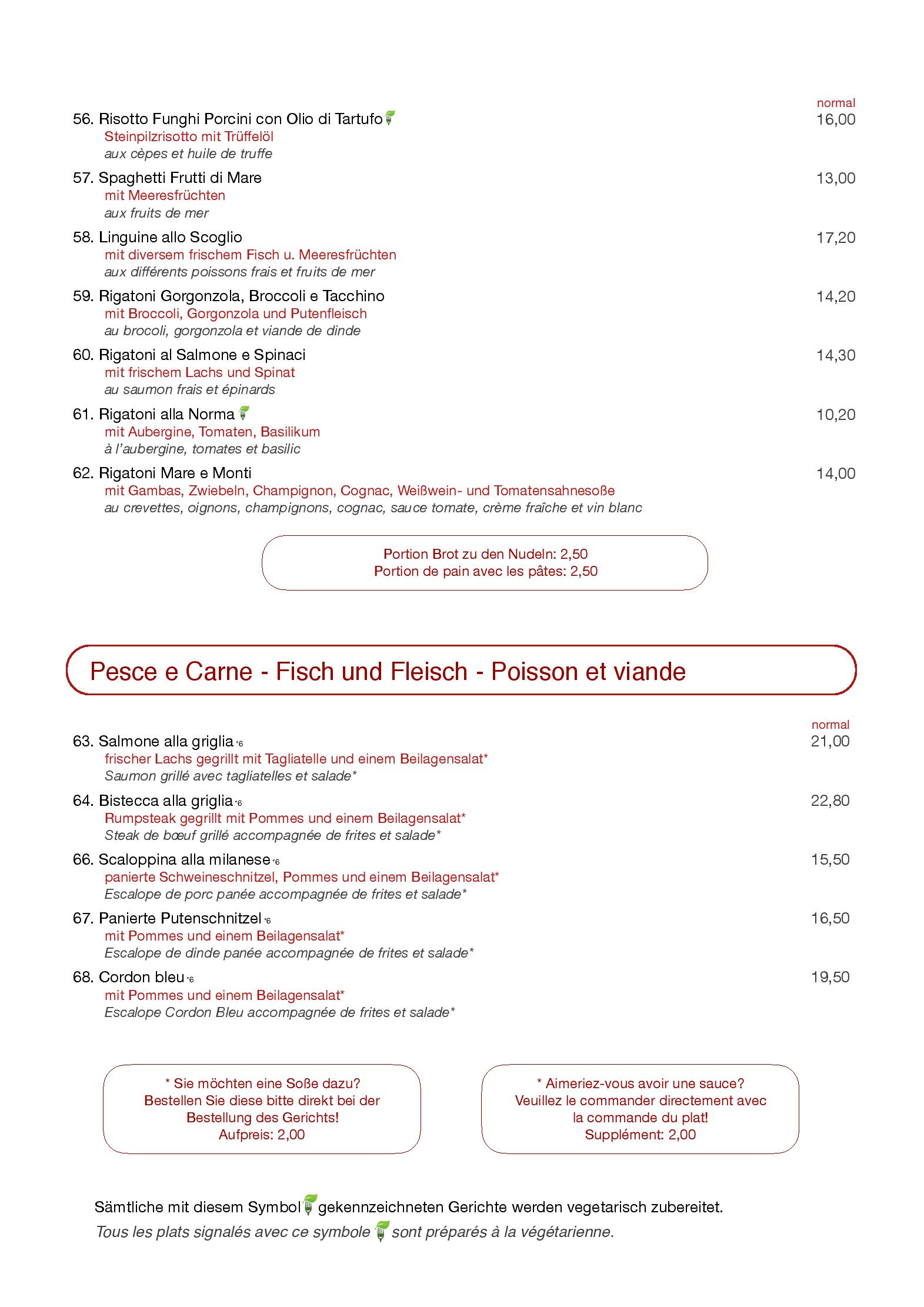 Speisekarte Pizzeria Rustica in Breisach in Breisach am Rhein, Seite 5