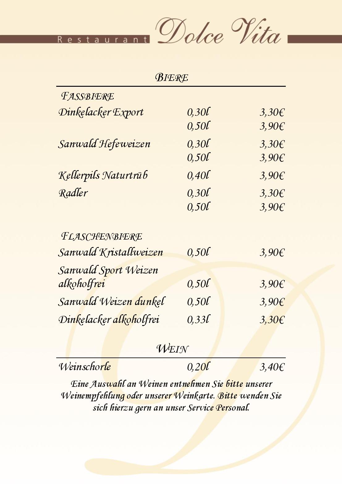 Speisekarte Dolce Vita Restaurant in Ilsfeld, Seite 10
