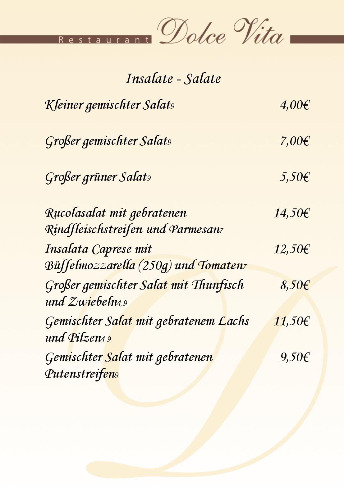 Speisekarte Dolce Vita Restaurant in Ilsfeld, Seite 3