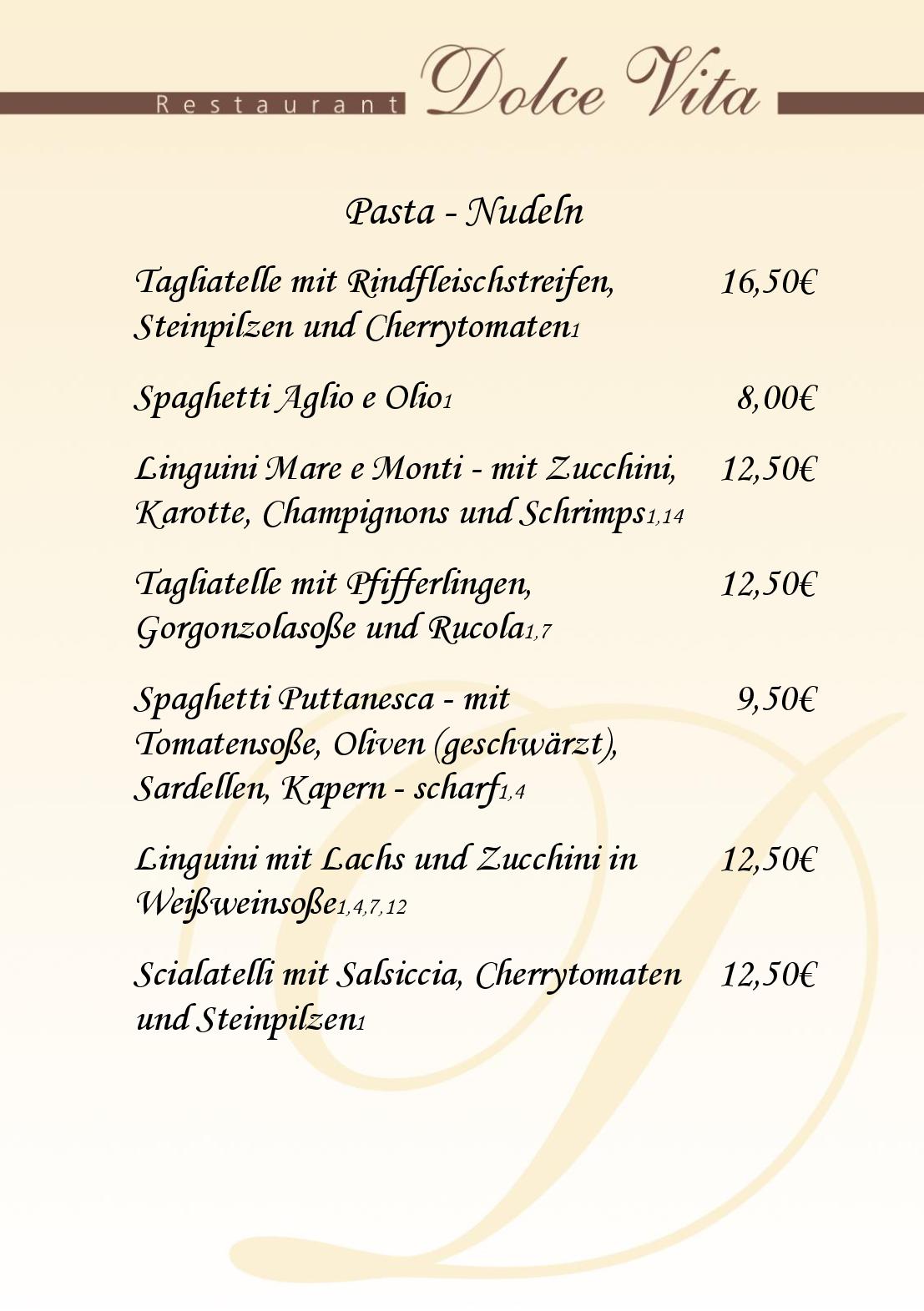 Speisekarte Dolce Vita Restaurant in Ilsfeld, Seite 5