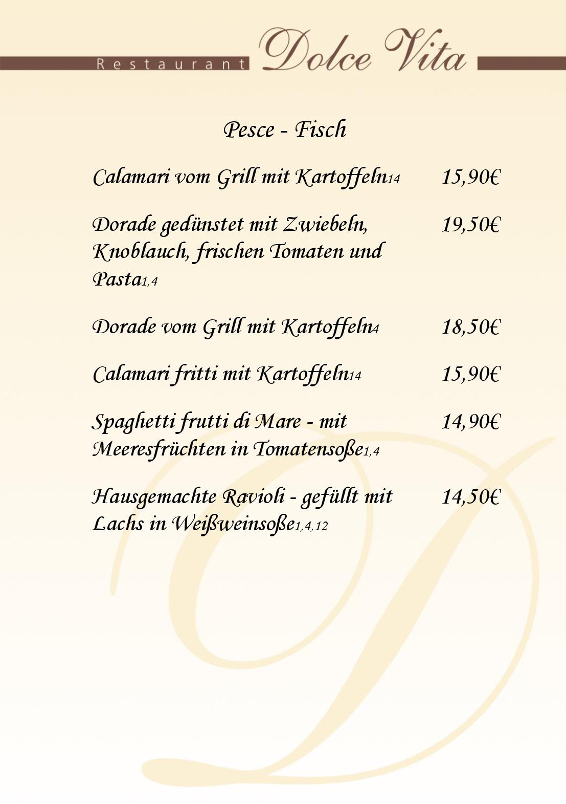 Speisekarte Dolce Vita Restaurant in Ilsfeld, Seite 7