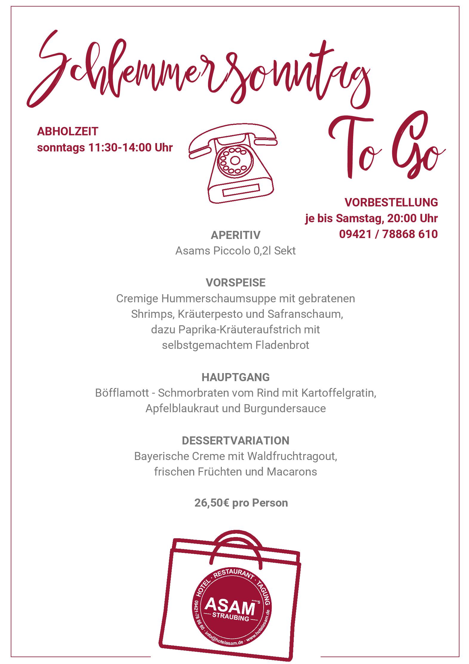 Speisekarte ASAM Restaurant & Biergarten in Straubing, Seite 8