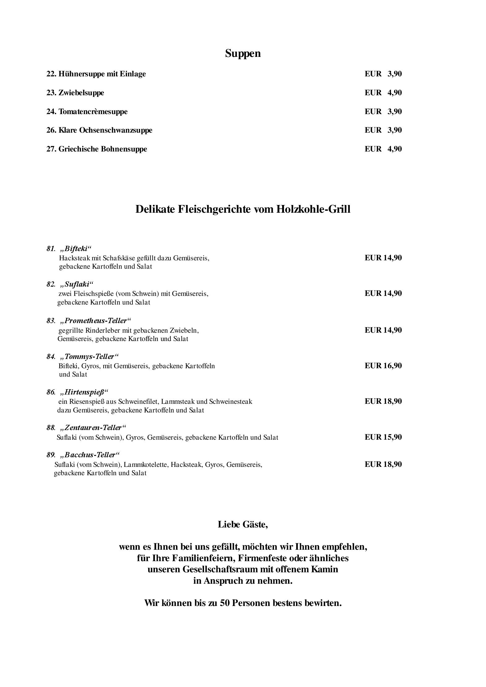Speisekarte Restaurant Schleifmühle Bacchus in Wiesbaden, Seite 3