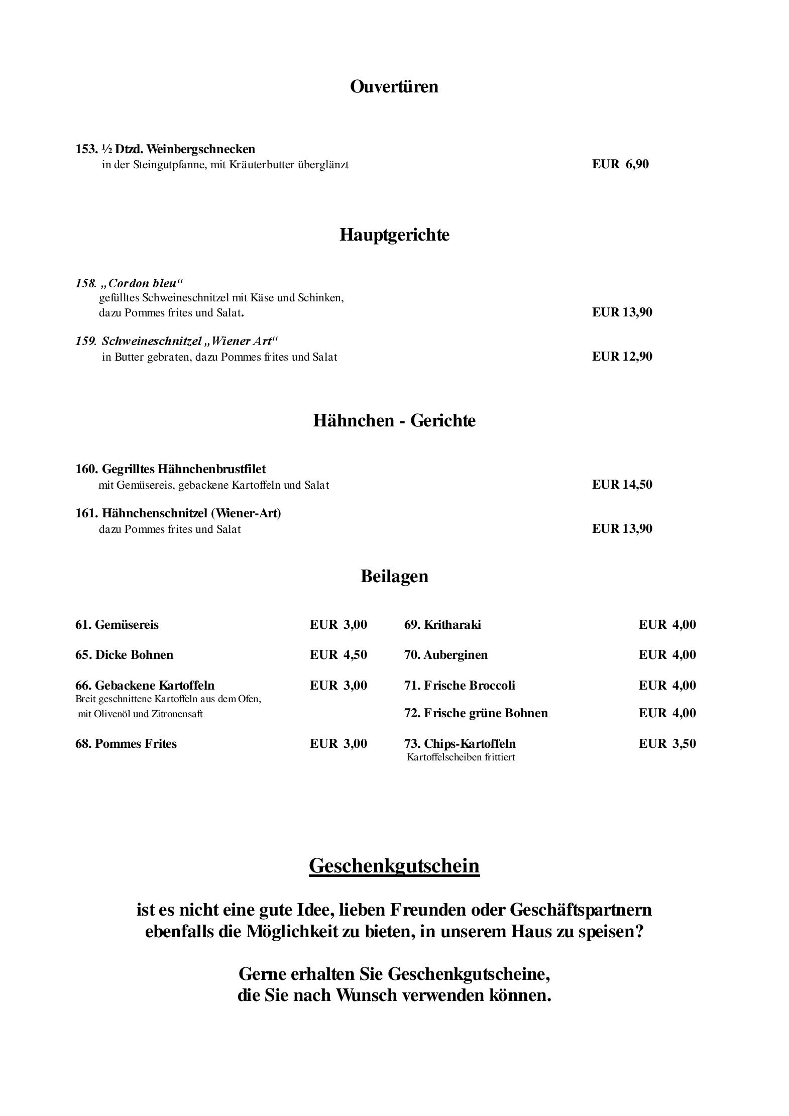 Speisekarte Restaurant Schleifmühle Bacchus in Wiesbaden, Seite 7