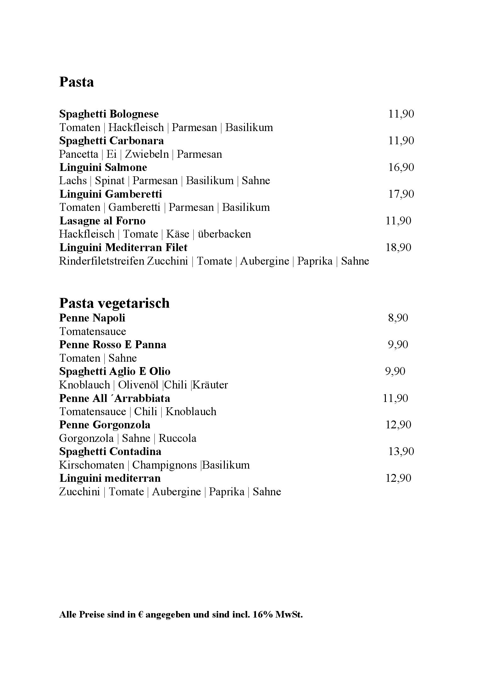 Speisekarte Hotel Restaurant Concorde  in Donaueschingen, Seite 5