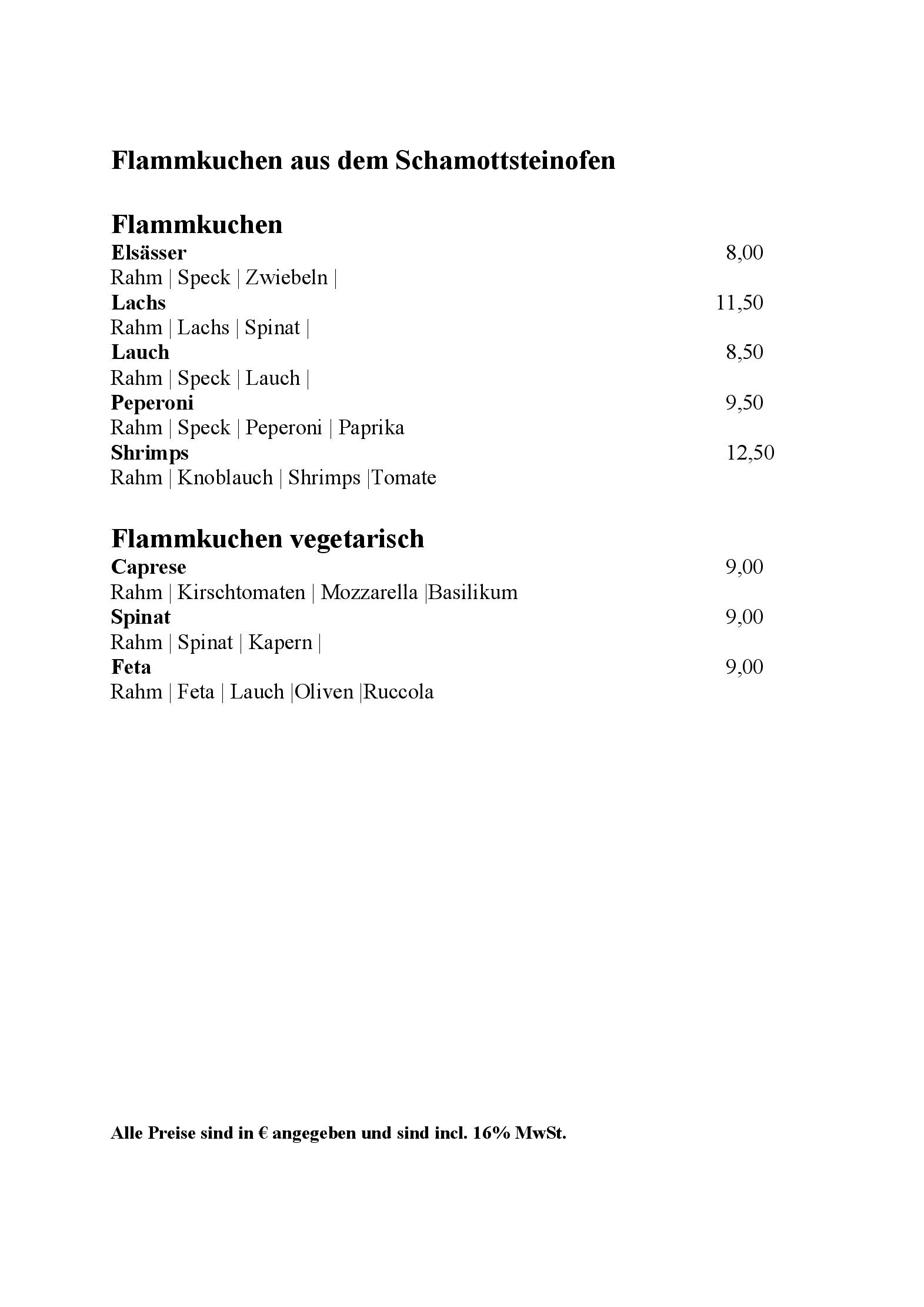 Speisekarte Hotel Restaurant Concorde  in Donaueschingen, Seite 6