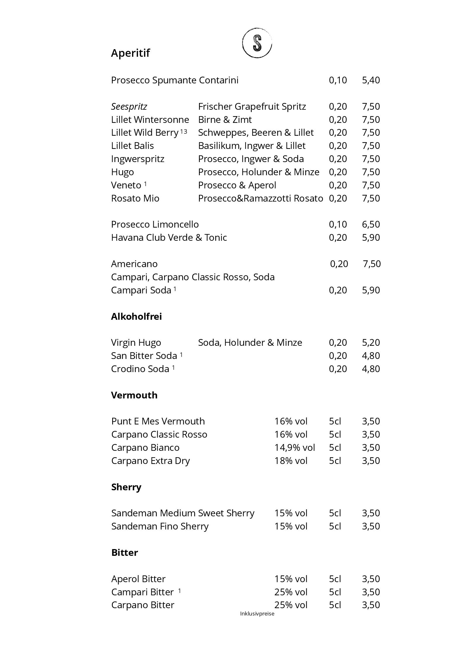 Speisekarte Restaurant Seespitz in Herrsching am Ammersee, Seite 12
