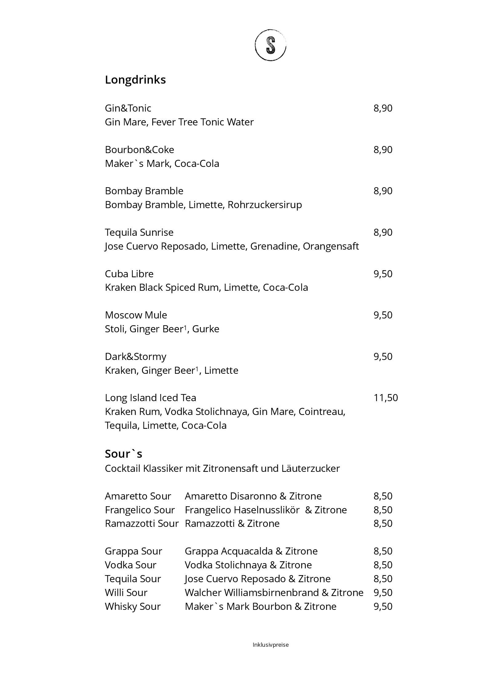 Speisekarte Restaurant Seespitz in Herrsching am Ammersee, Seite 19