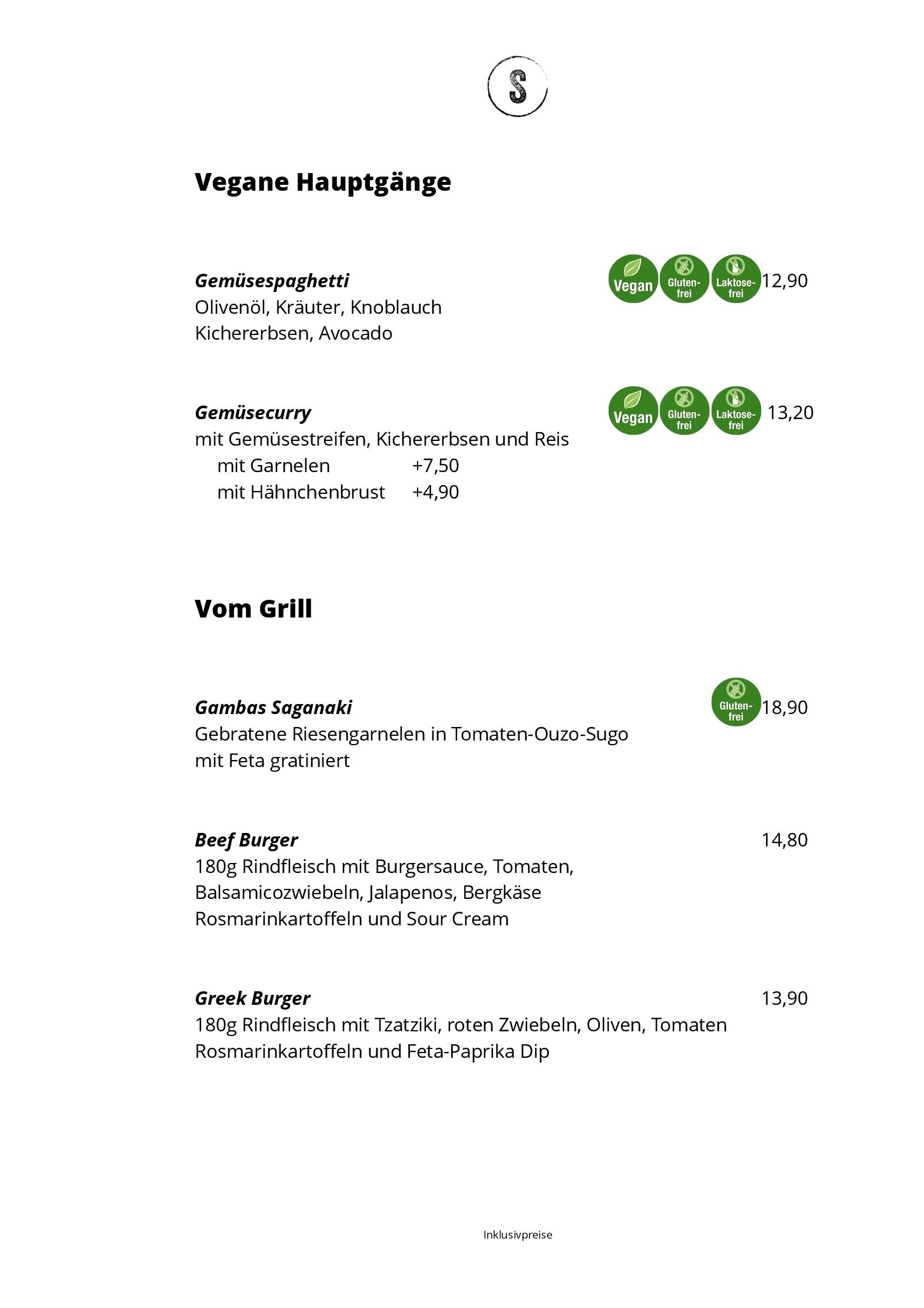 Speisekarte Restaurant Seespitz in Herrsching am Ammersee, Seite 5