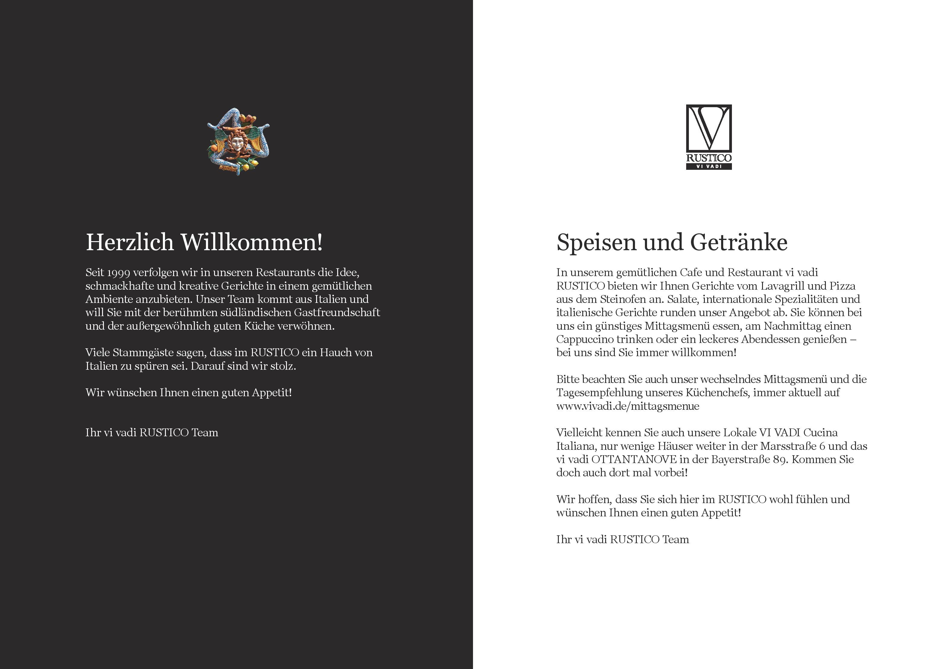 Speisekarte vi vadi RUSTICO in München, Seite 2