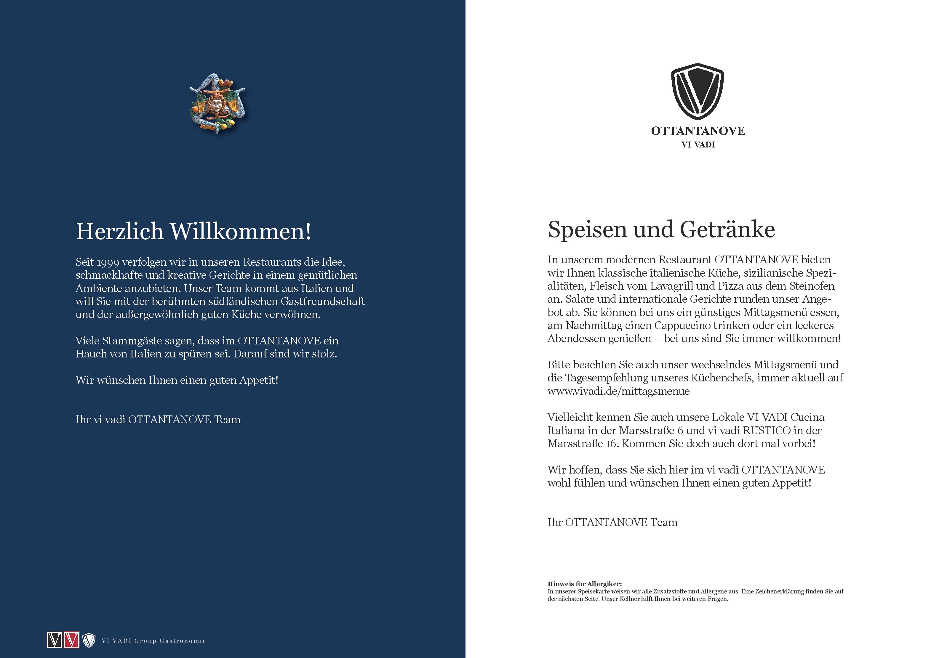 Speisekarte vi vadi OTTANTANOVE in München, Seite 2