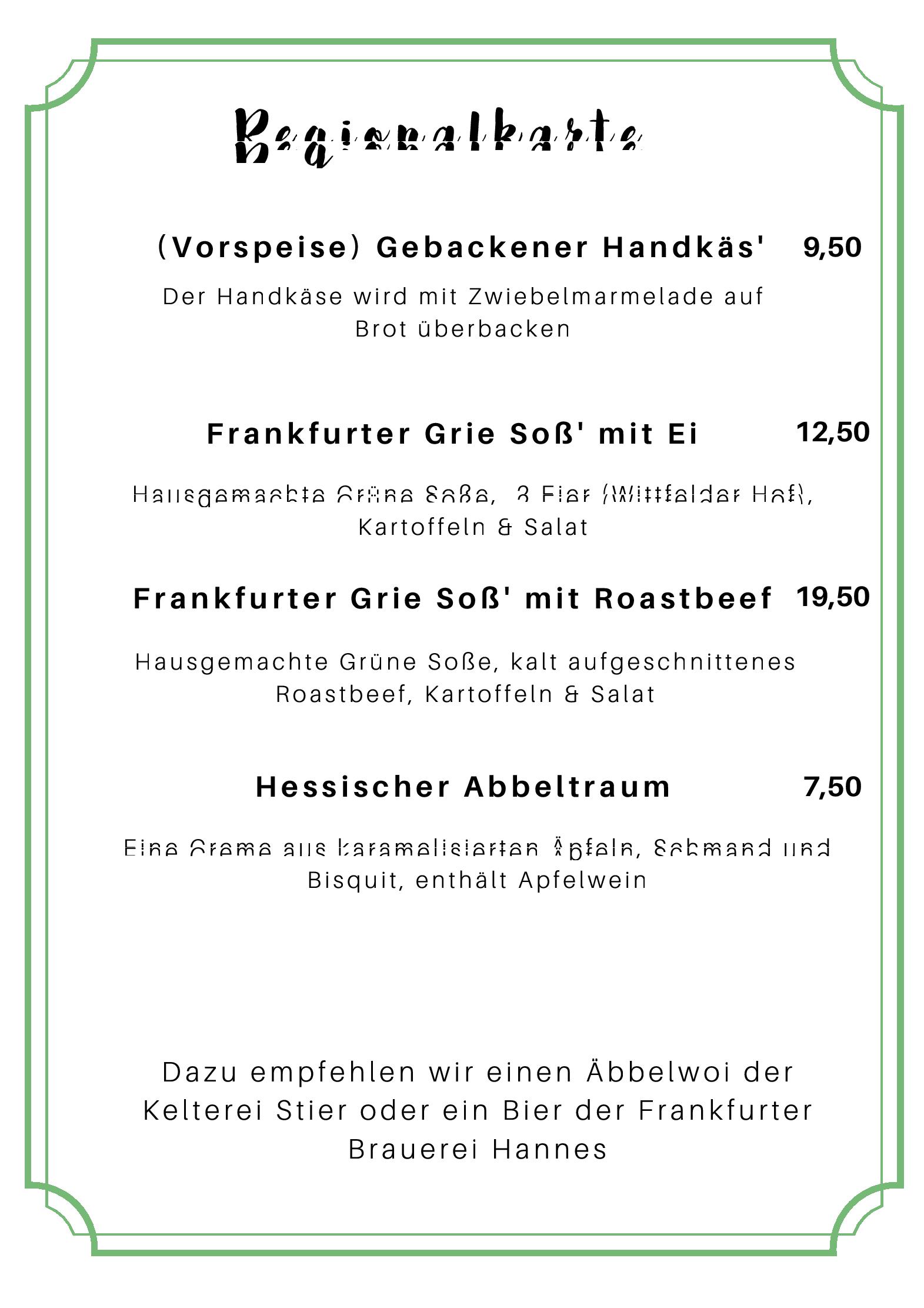 Speisekarte Deutschlandreise in Bonn, Seite 3
