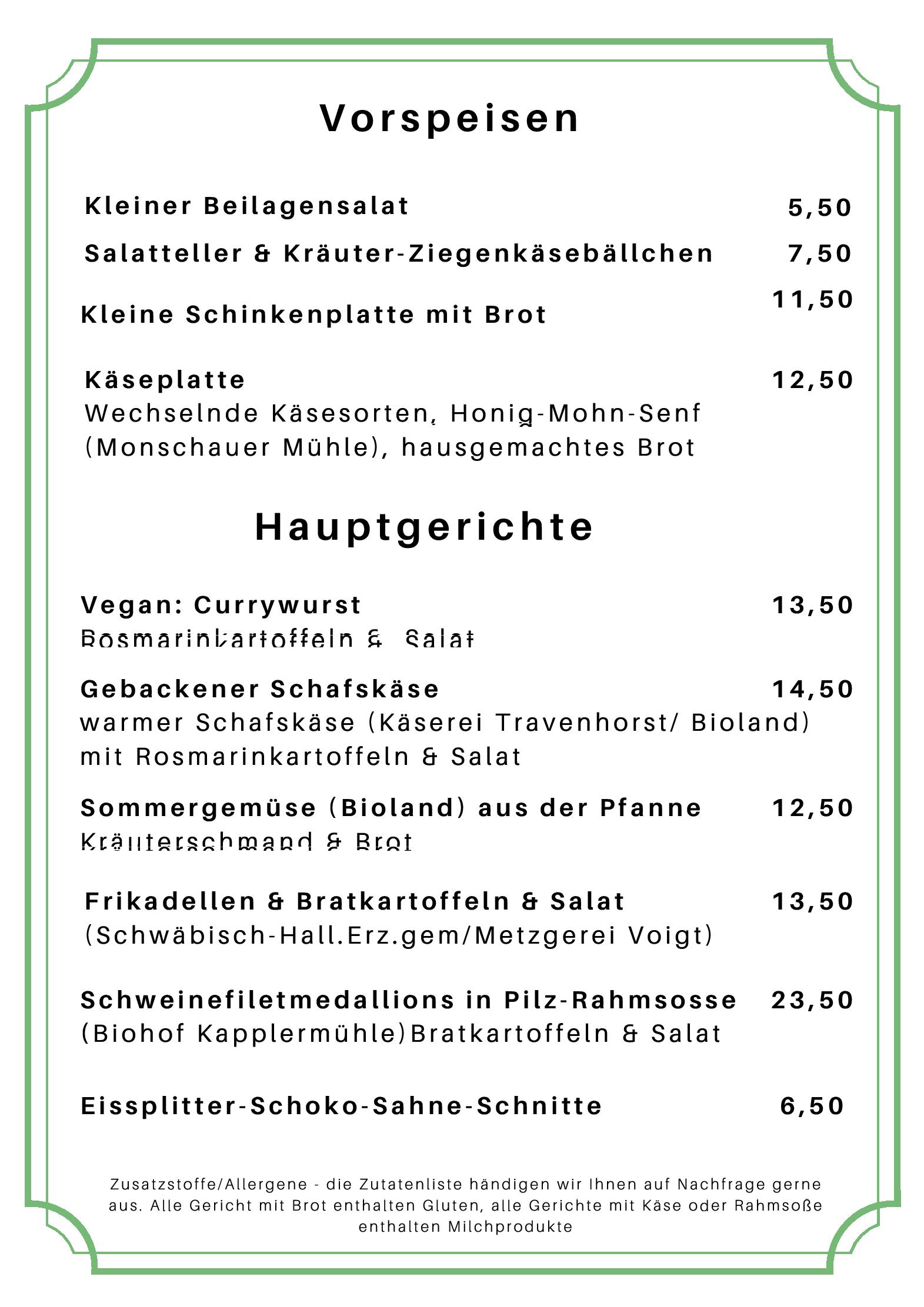 Speisekarte Deutschlandreise in Bonn, Seite 4