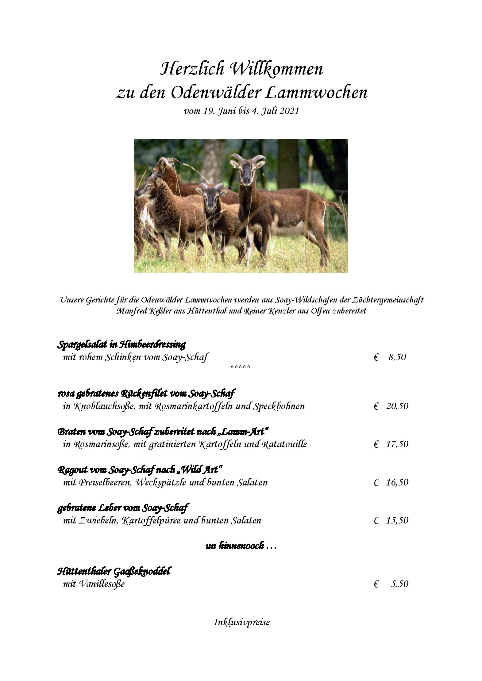 Speisekarte Gasthaus zur Schmelz in Mossautal, Seite 7