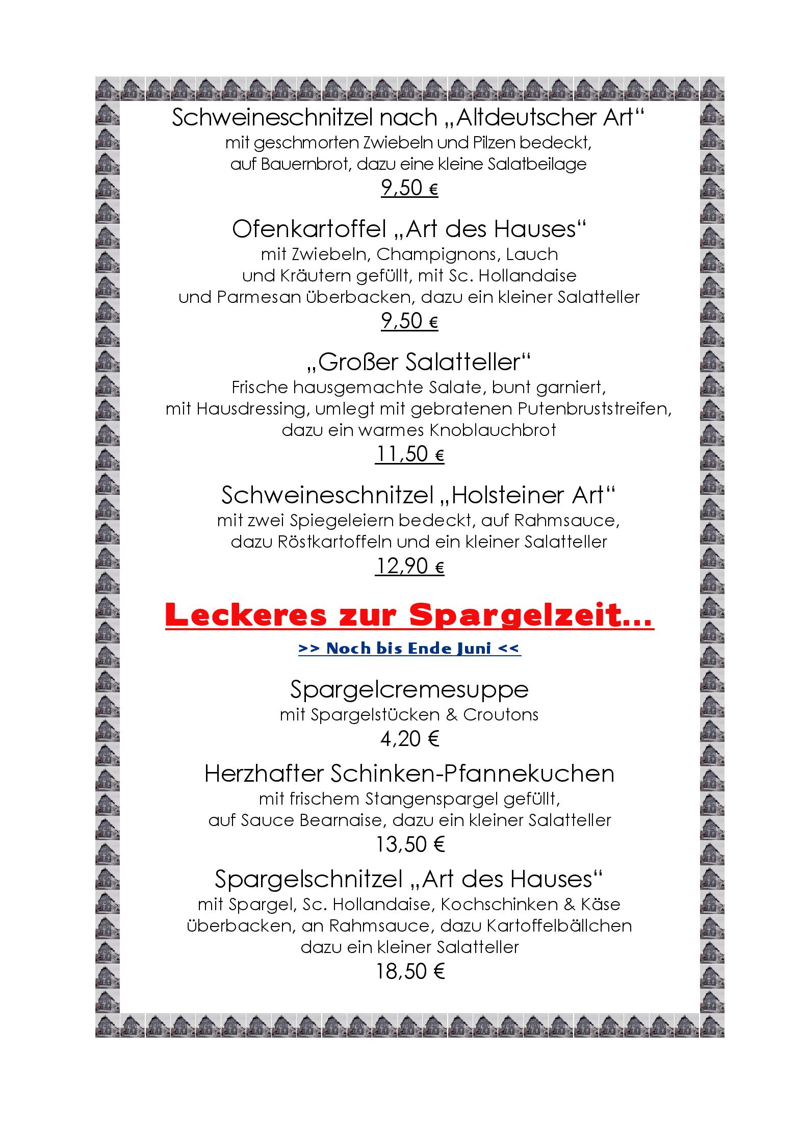 Speisekarte Gasthaus Zur Linde in Kehmstedt, Seite 3