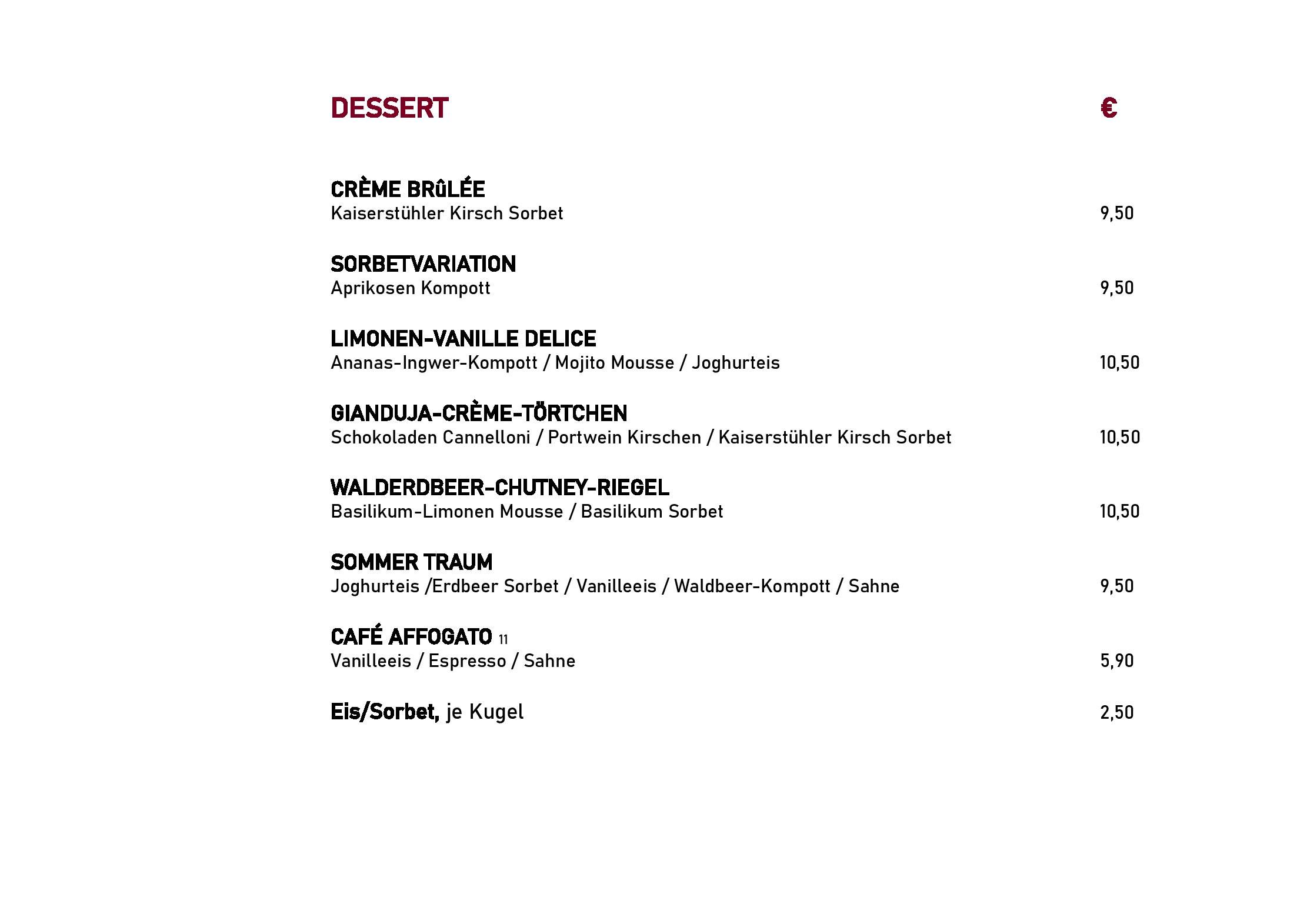 Speisekarte Hotel-Restaurant Rebstock in Vogtsburg, Seite 9