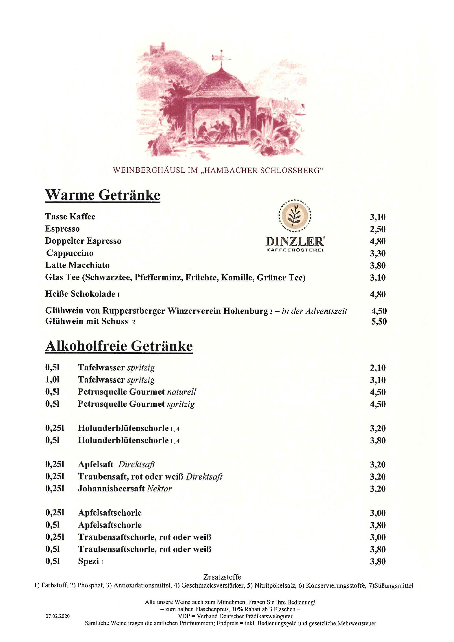 Speisekarte Pfälzer Residenz Weinstube in München, Seite 18