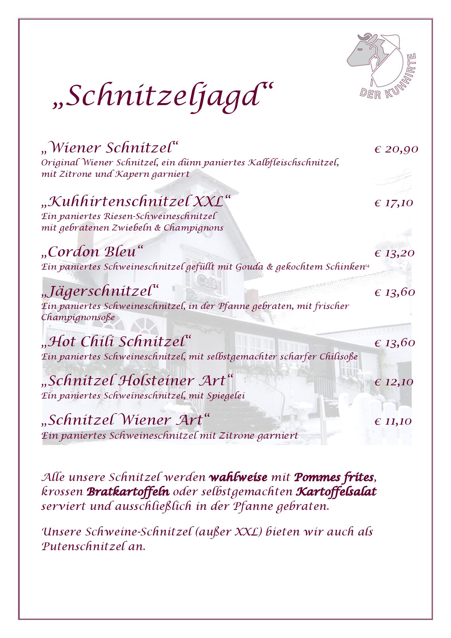 Speisekarte Der Kuhhirte in Bremen, Seite 23