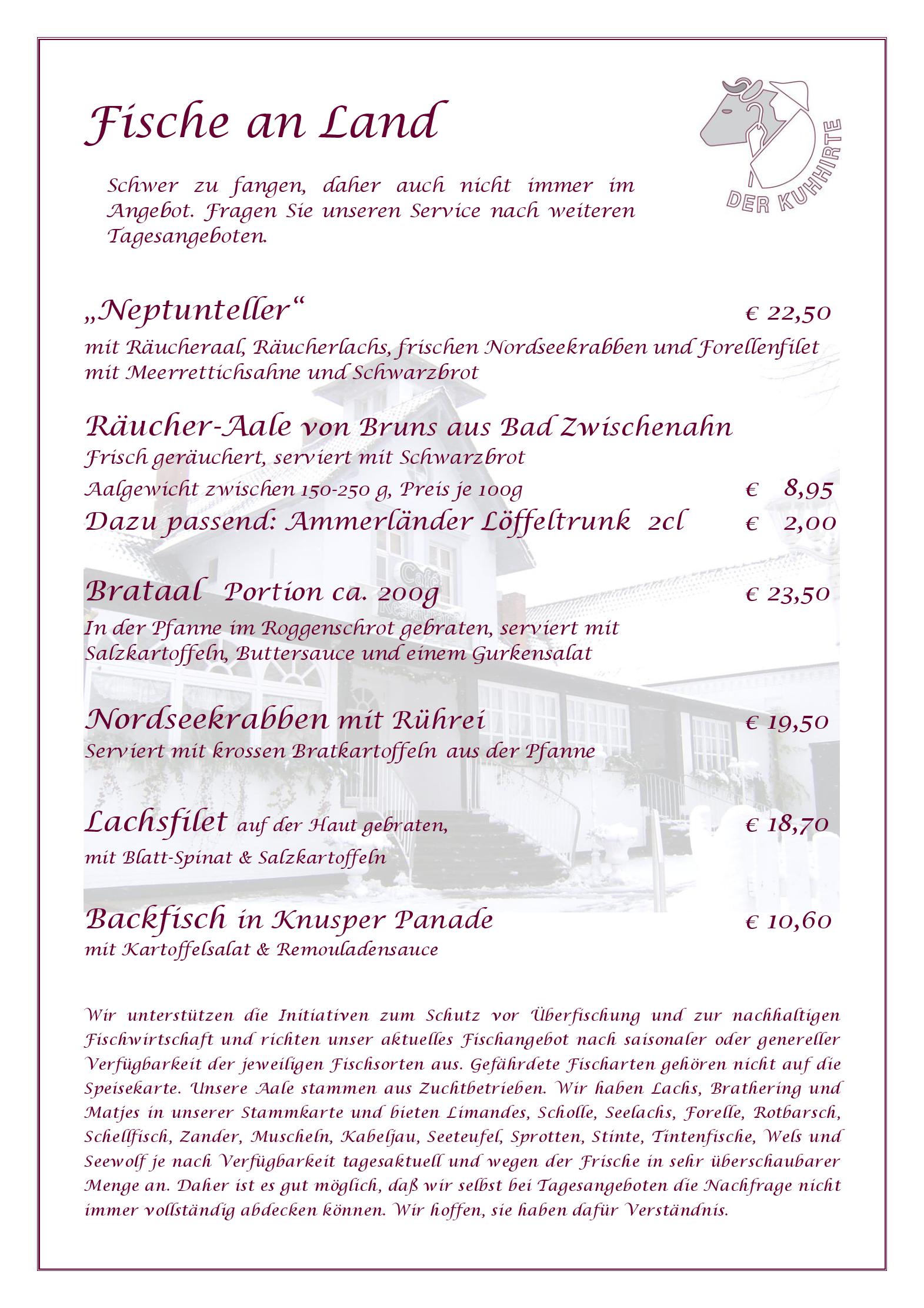 Speisekarte Der Kuhhirte in Bremen, Seite 24