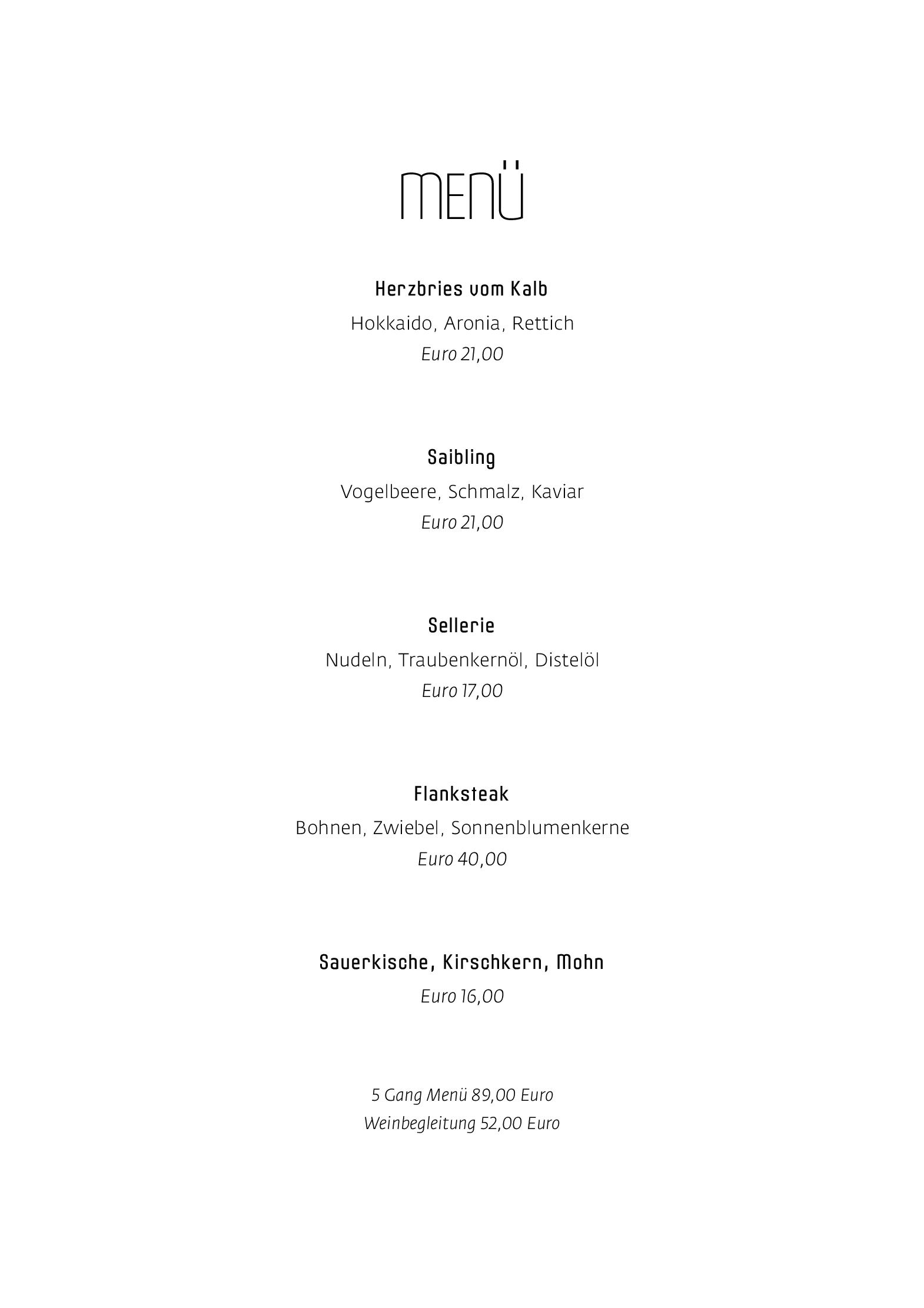 Speisekarte VOLT Restaurant in Berlin, Seite 10