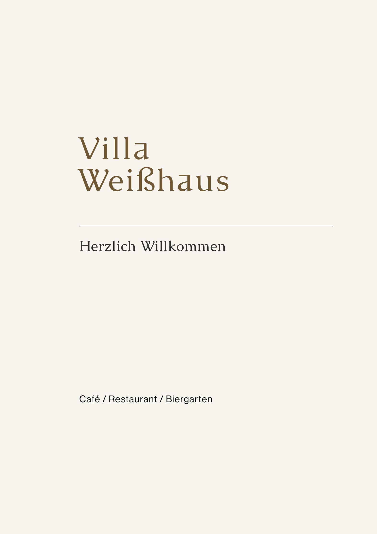 Speisekarte Villa Weißhaus Trier in Trier, Seite 1